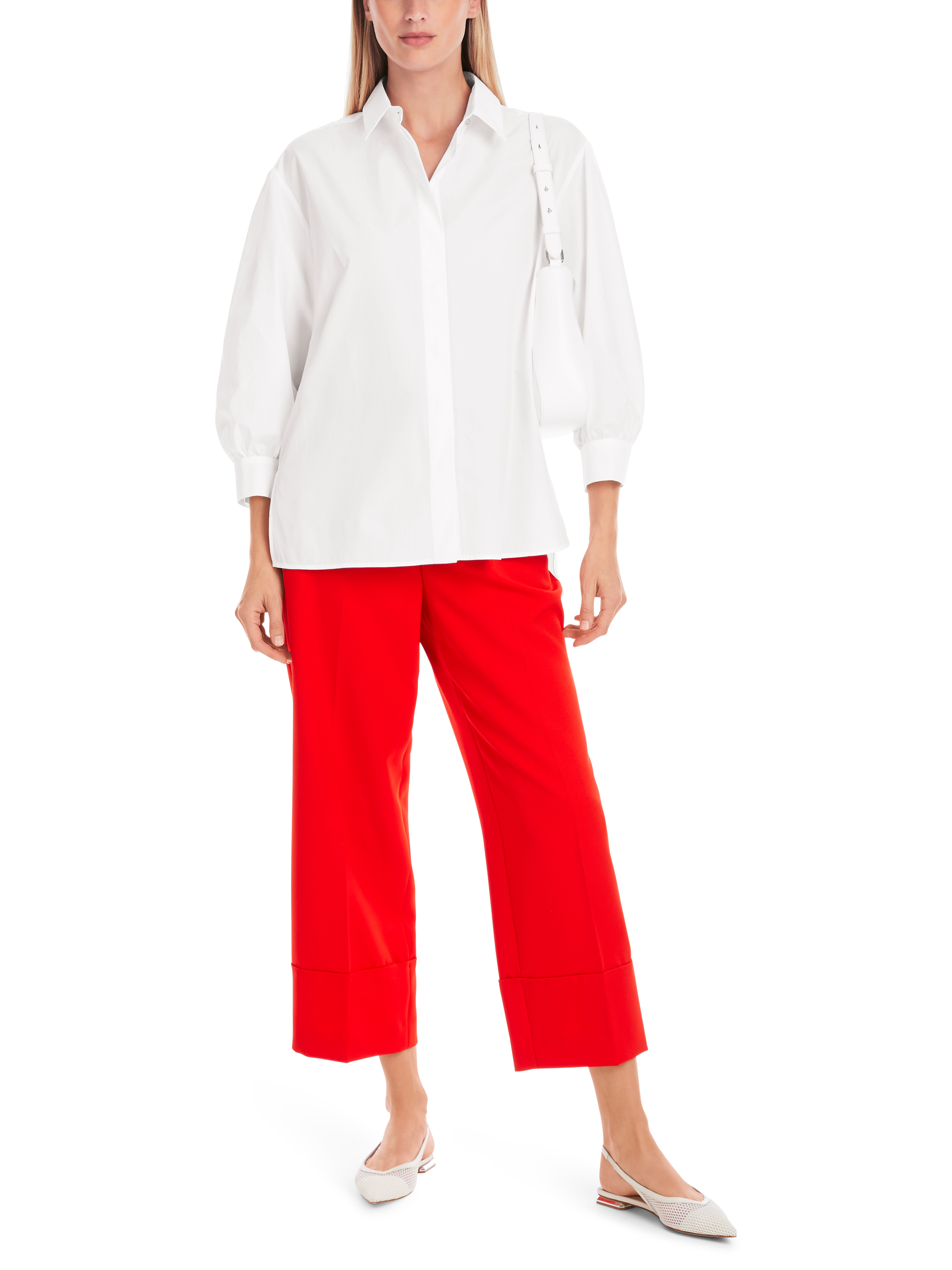 Dames blouse lange mouw wit