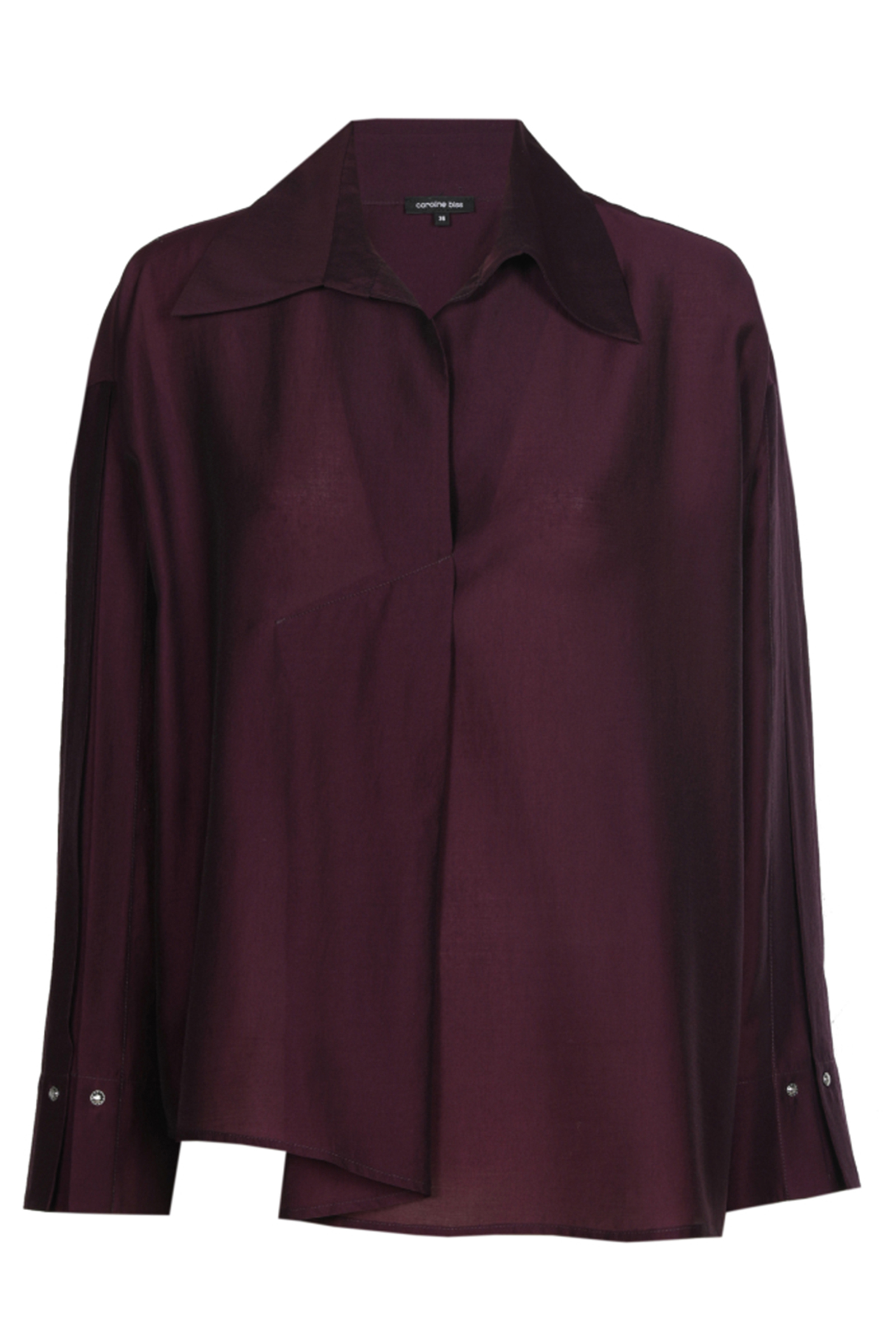 Dames blouse lange mouw paars