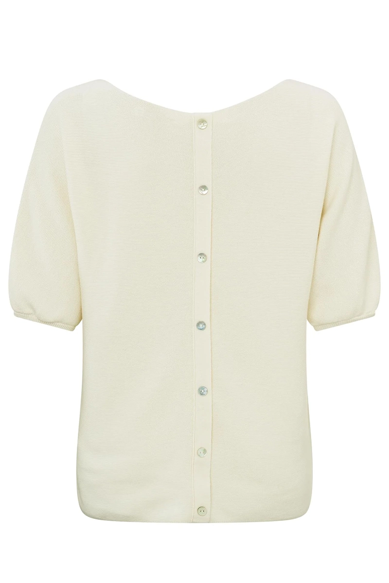 Yaya Sweater with short sleeves IVORY WHITE 4