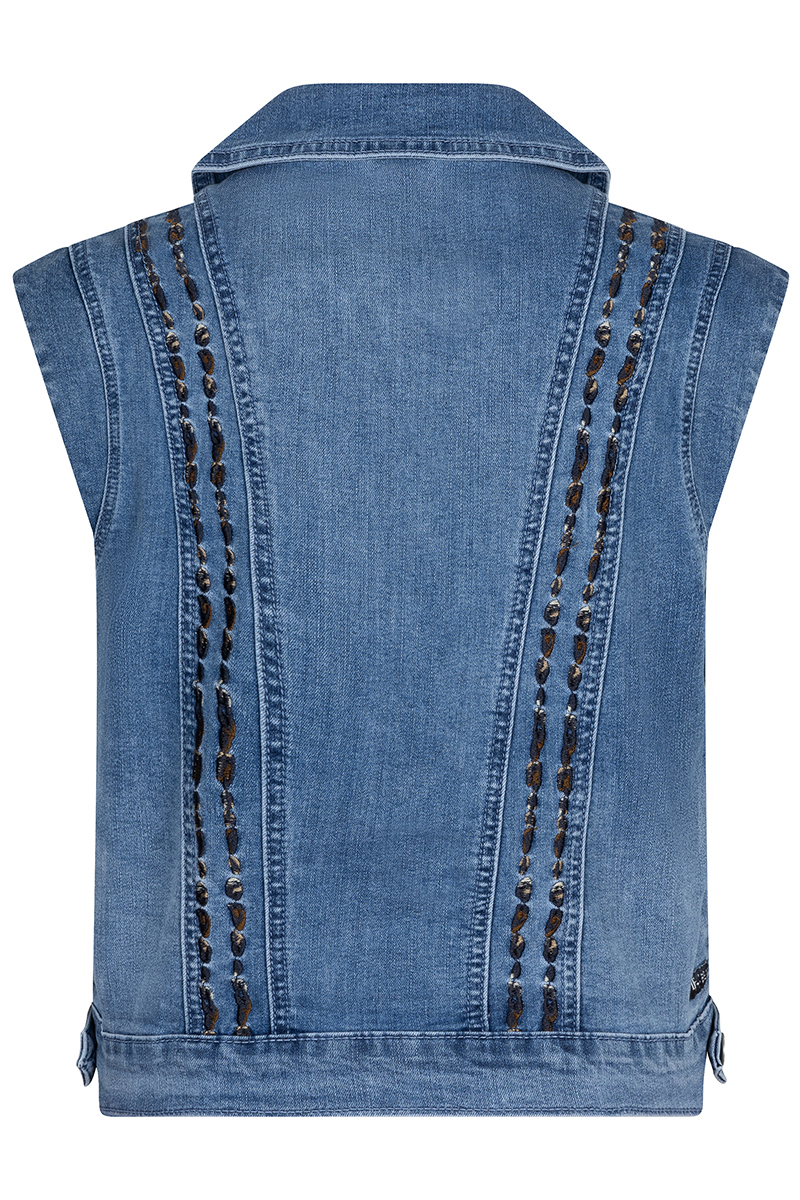 Meisjes gilet blauw