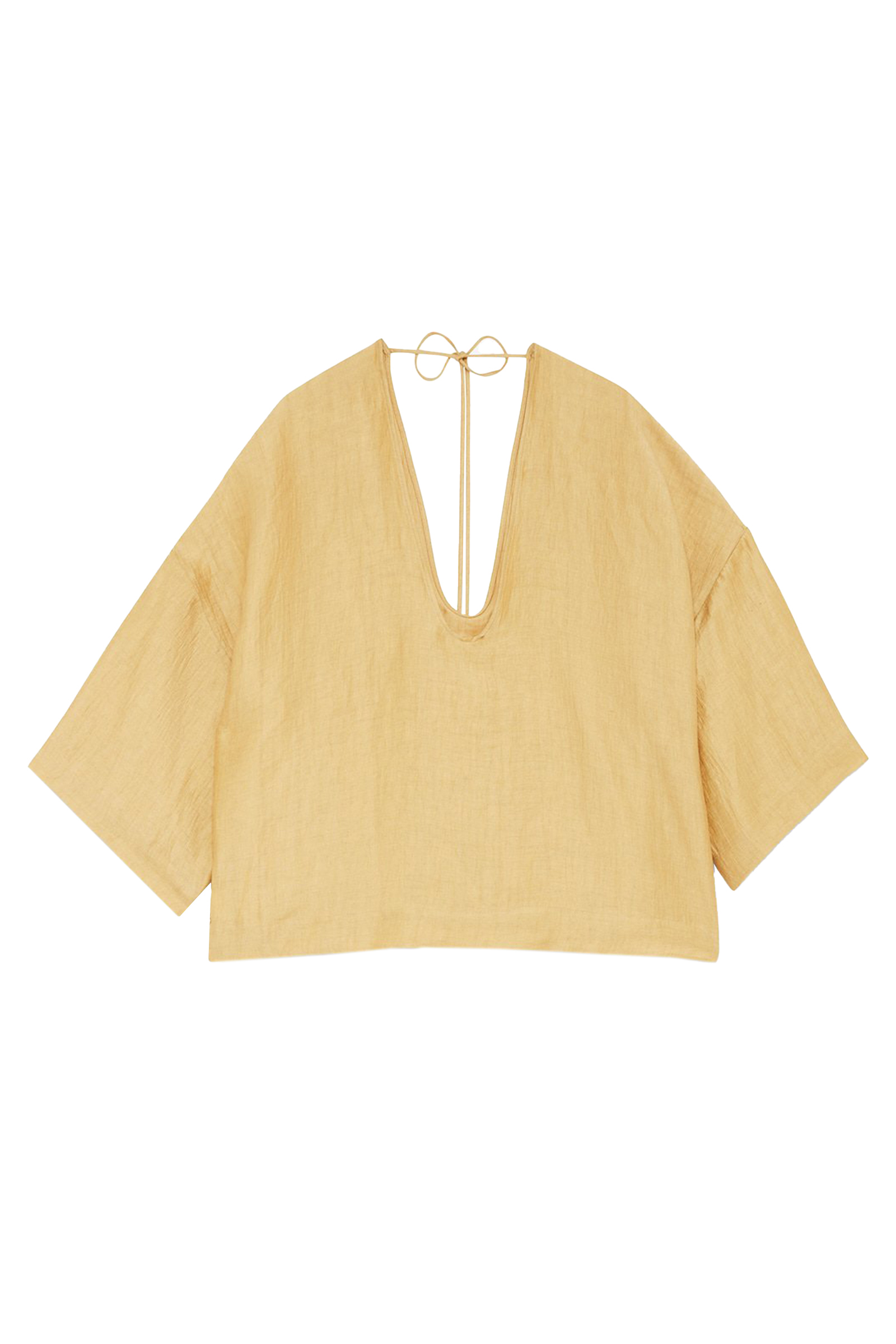 Dames blouse lange mouw goud