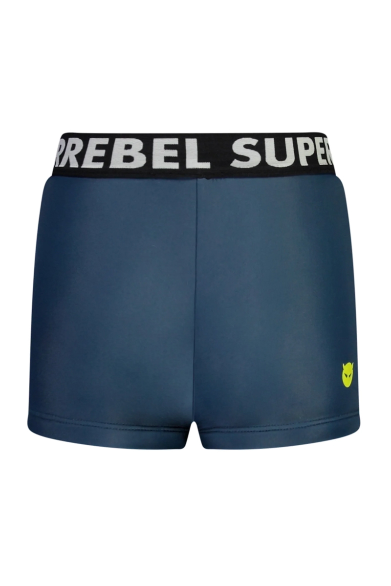 Bad/beach jongens zwemslip mid blauw