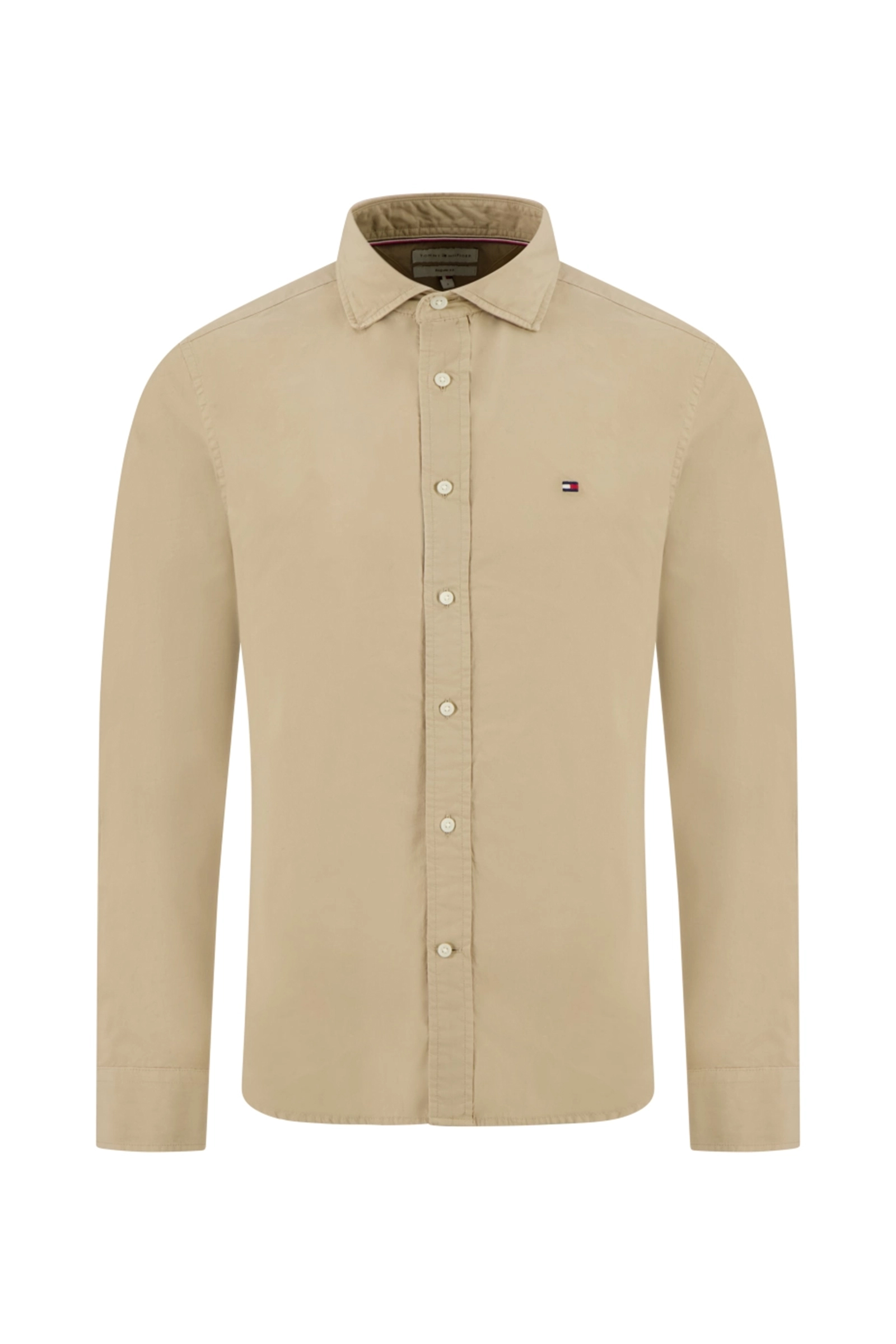 Heren overhemd lm casual bruin
