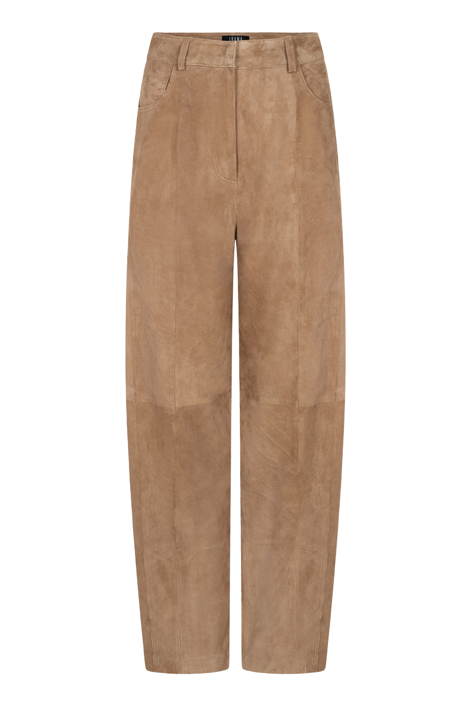 Dames leren broek bruin