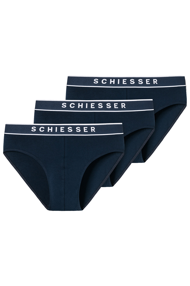 Schiesser 3Pack Rio-Slip Blauw-1 1