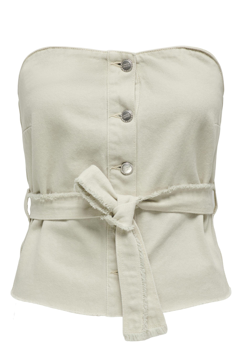 Dames blouse korte mouw ecru