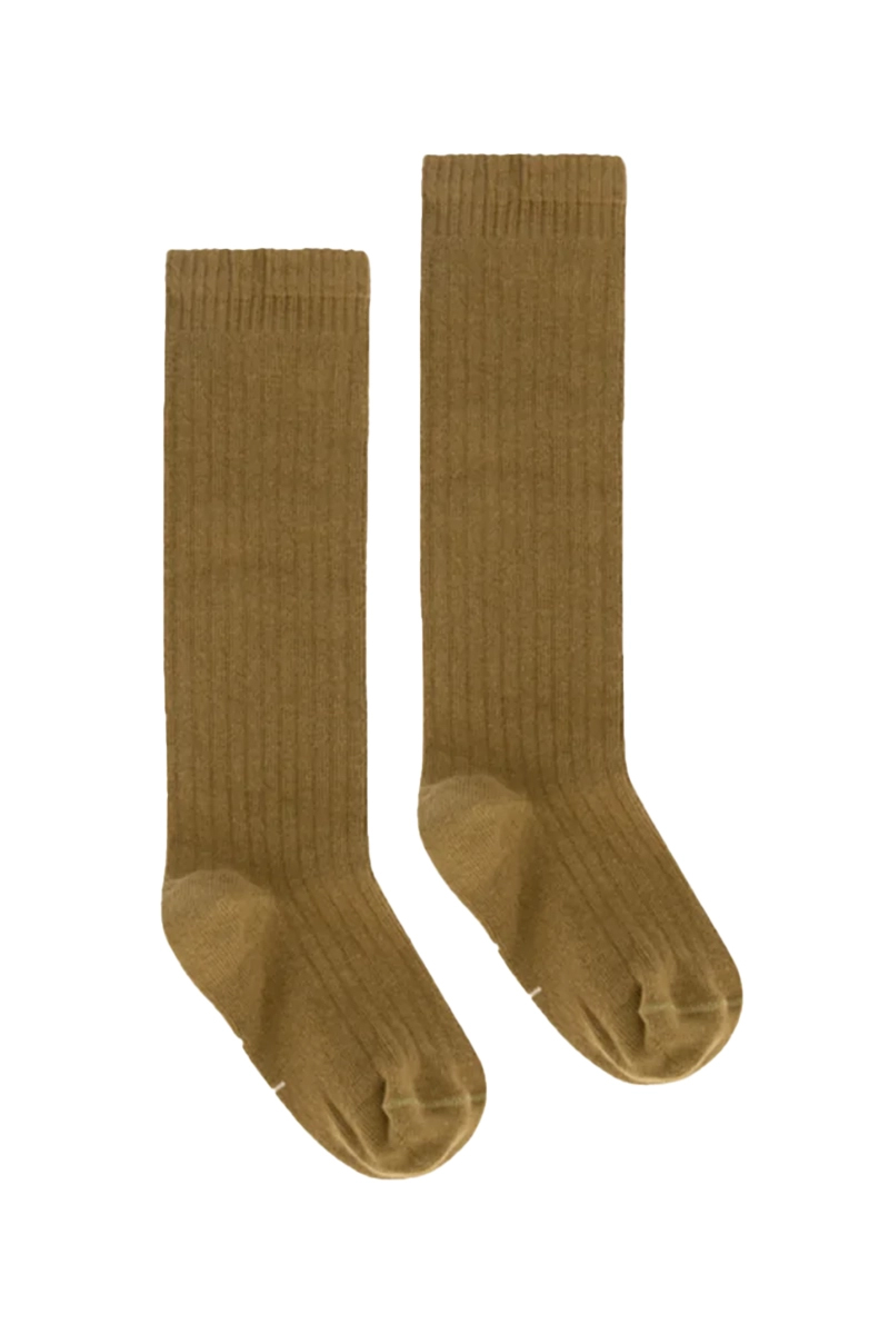 Gray Label long ribbed socks bruin/beige 1