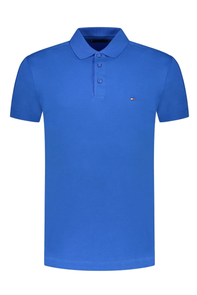 Tommy Hilfiger INTERLOCK SLEEVE TAPE REG POLO Blauw-1 1