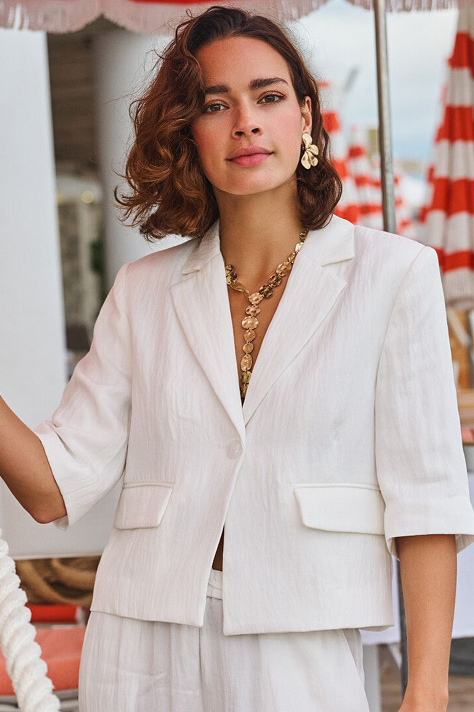 Dames blazer wit