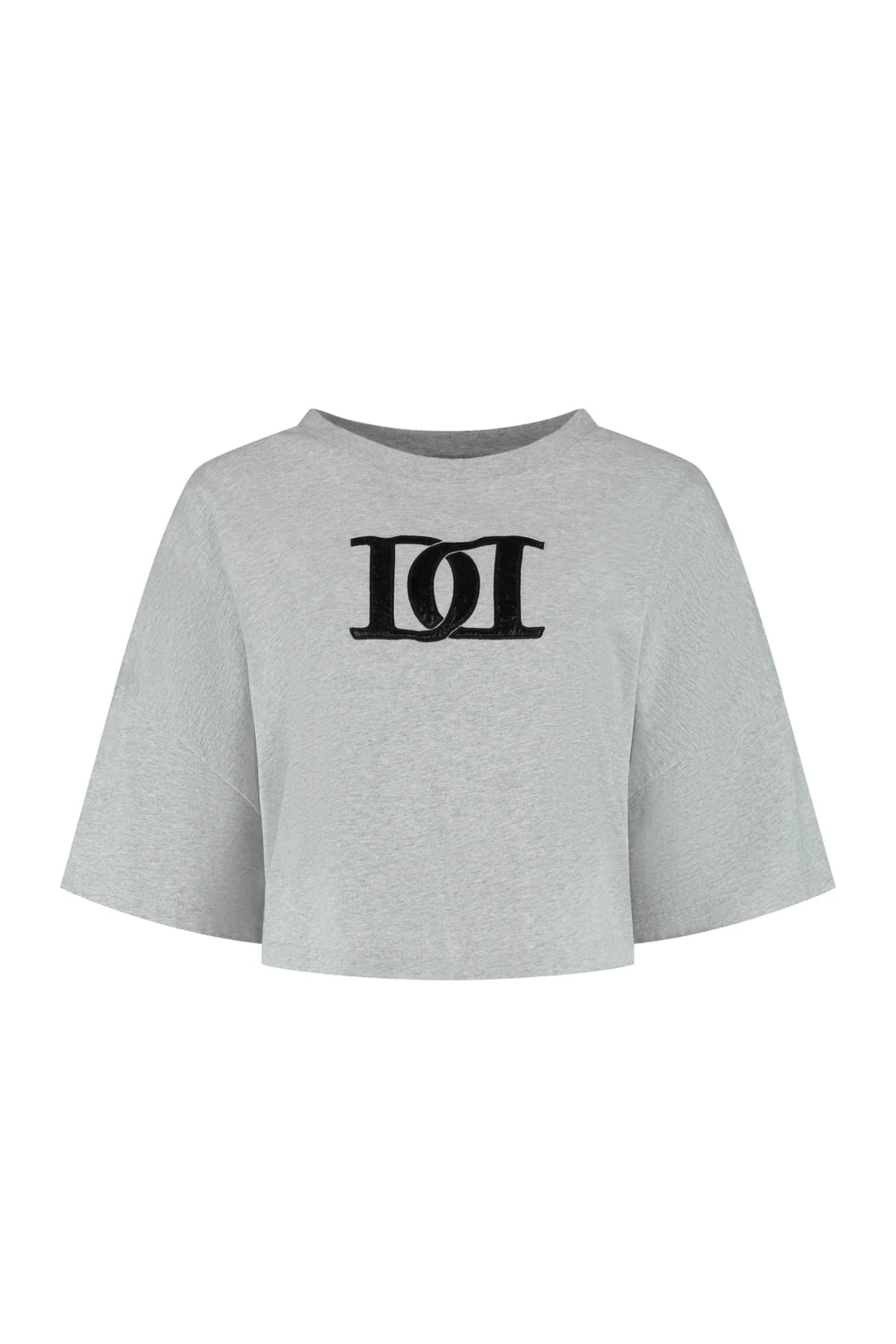 Casual dames t-shirt km grijs