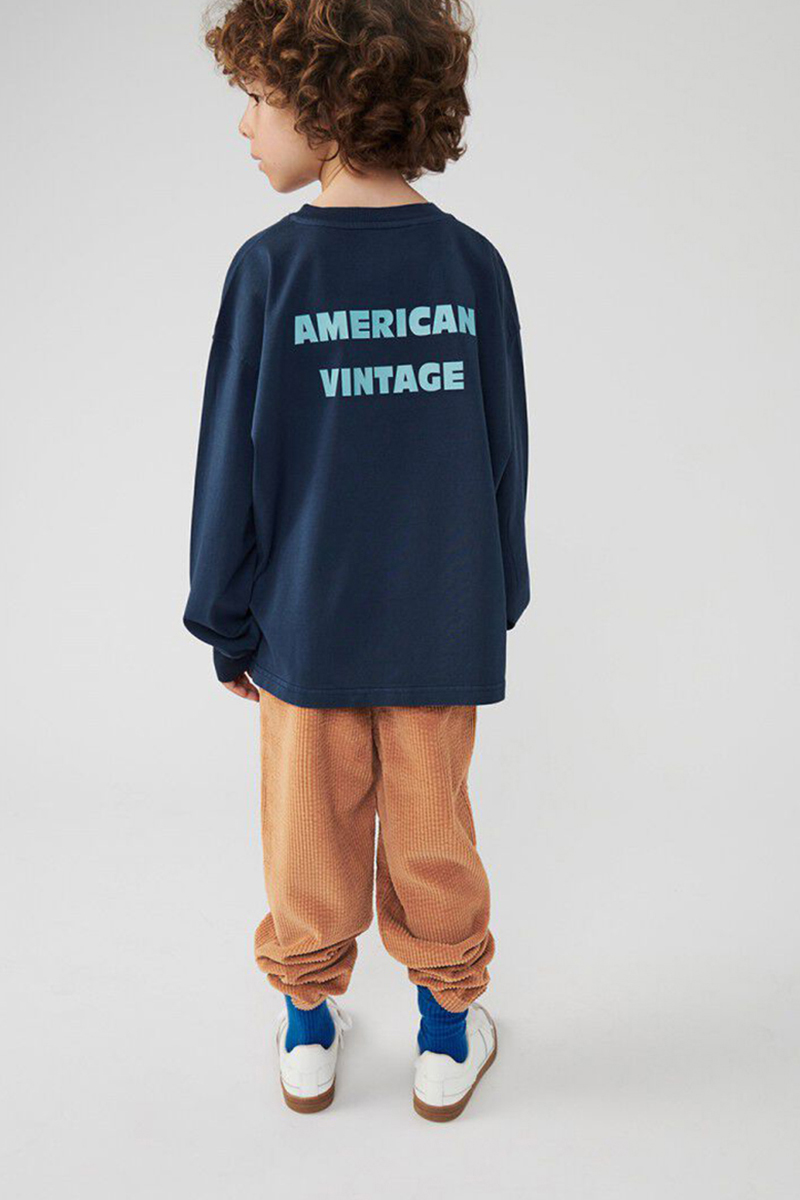 Jongens t-shirt lange mouw blauw