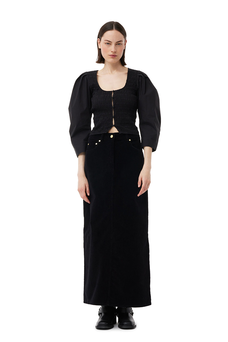 Dames blouse korte mouw zwart