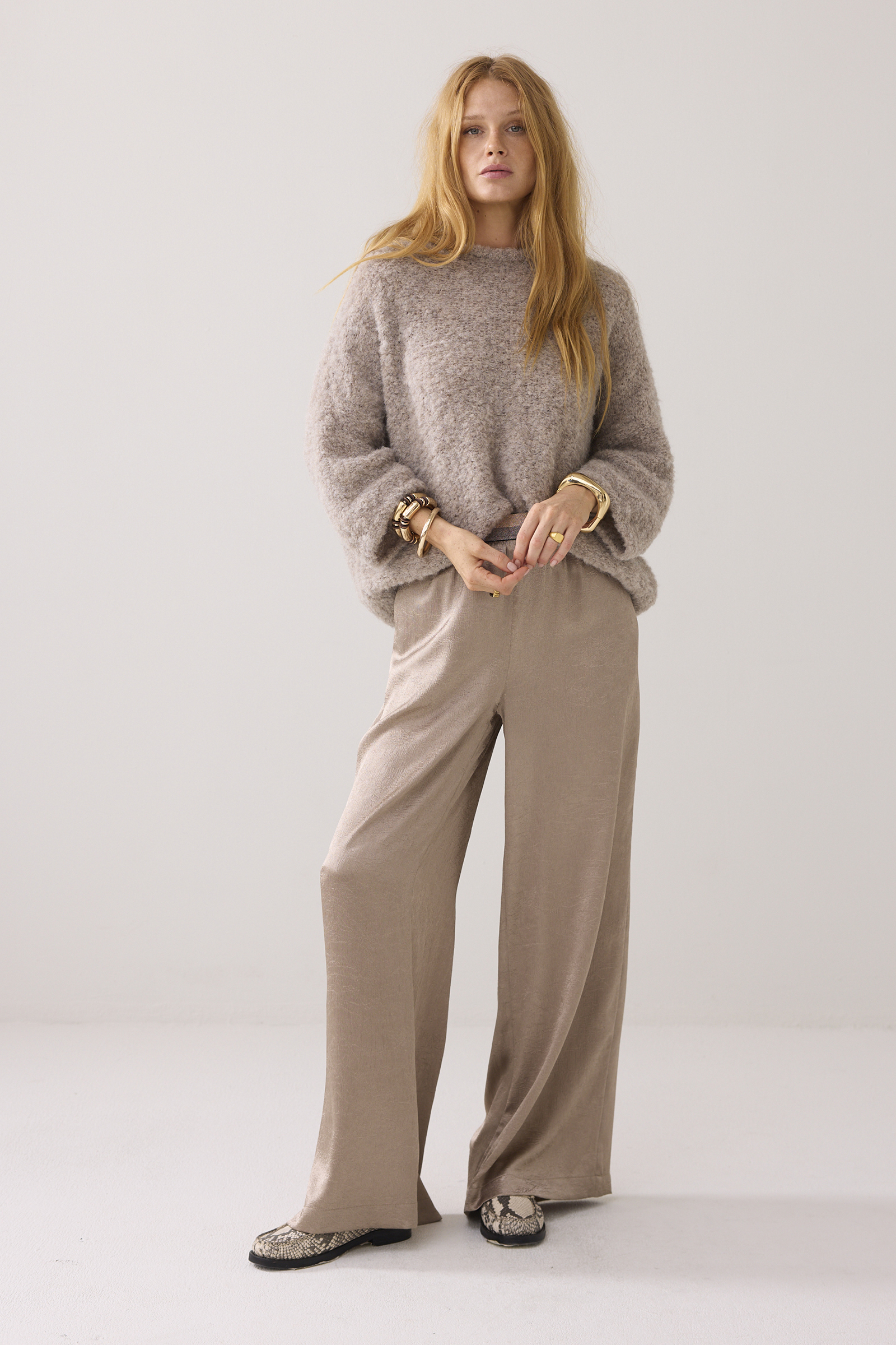 Dames broek bruin
