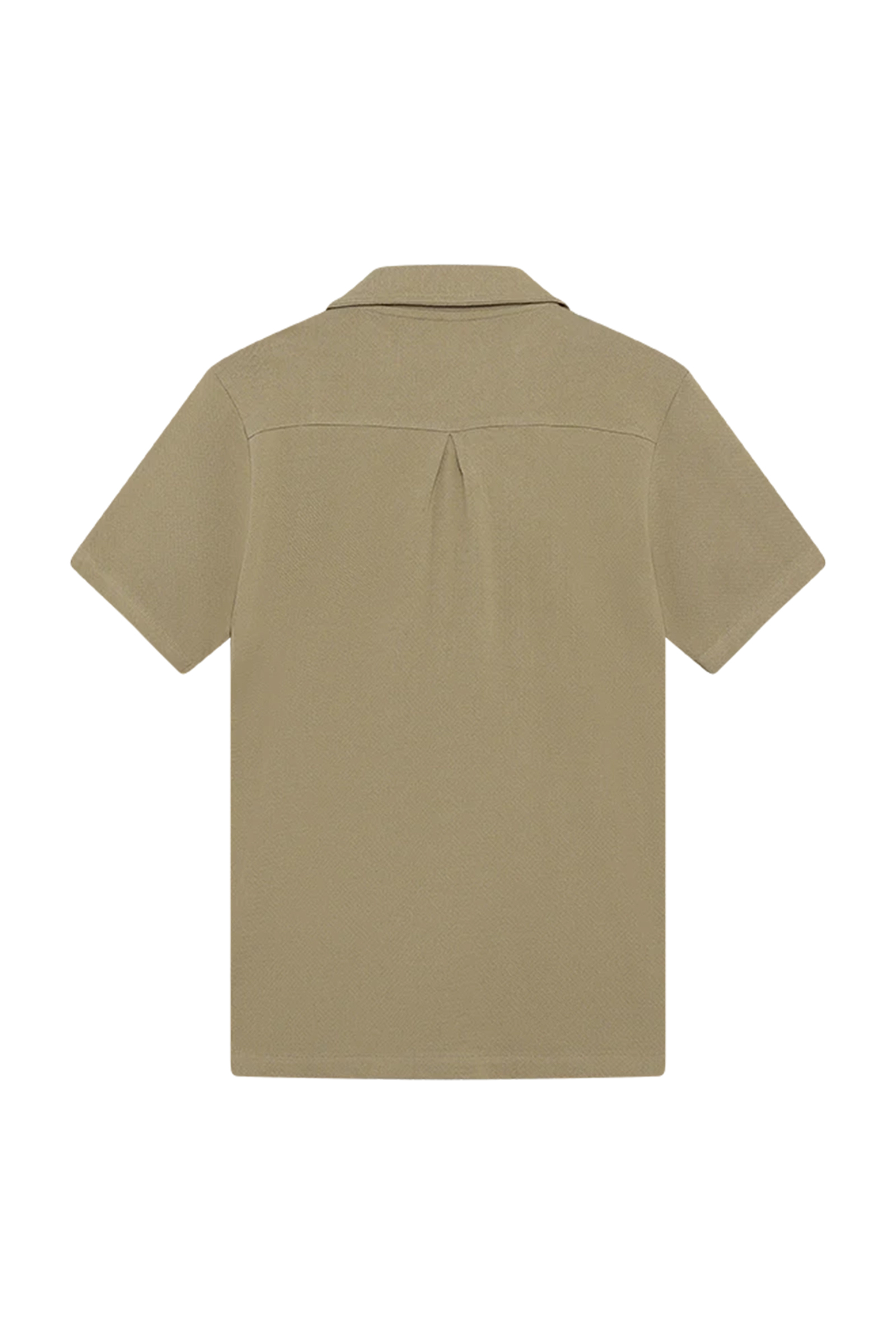 Jongens overhemd korte mouw bruin