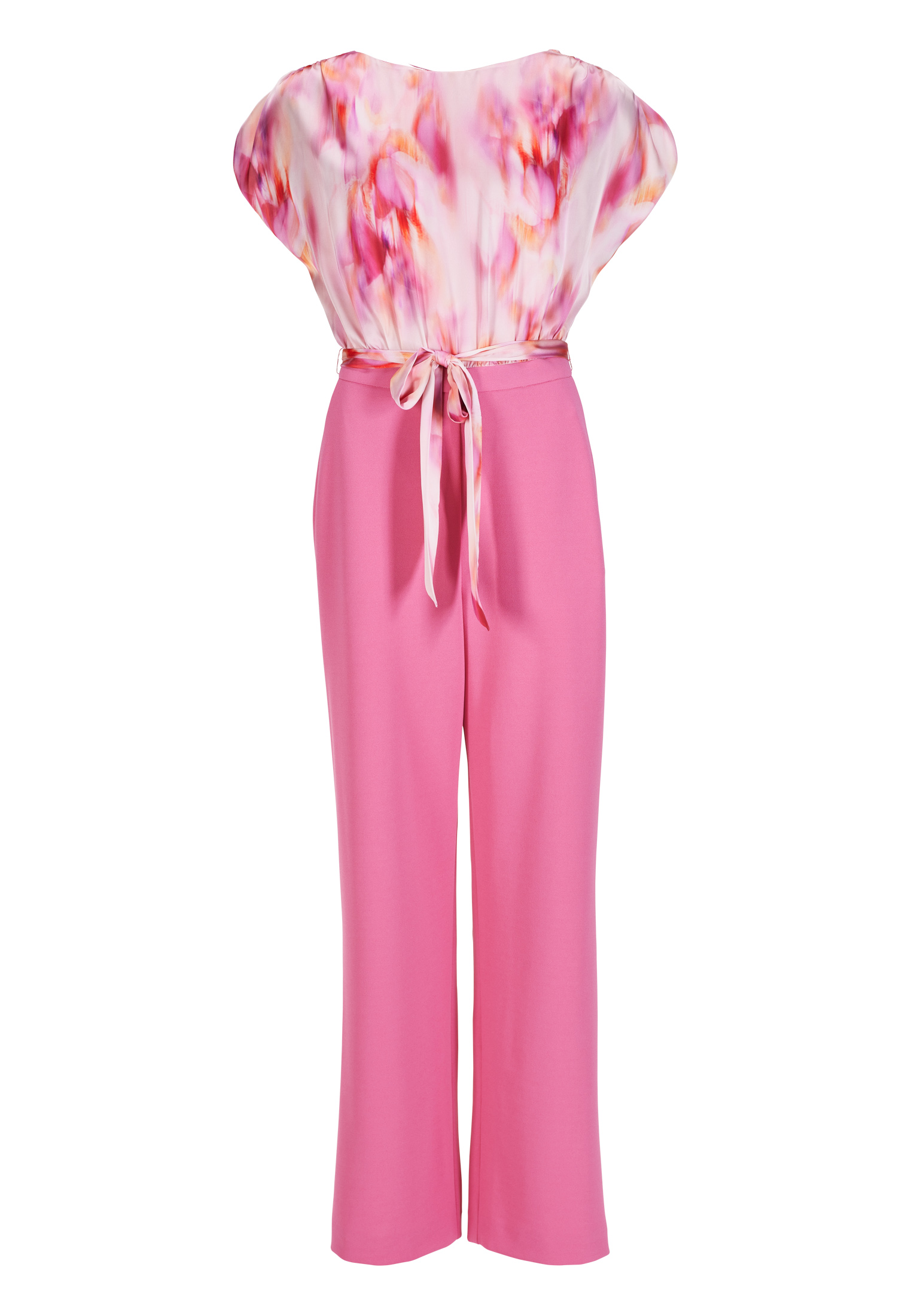 Swing Jumpsuit aus Material Mix candy pink / multi 1