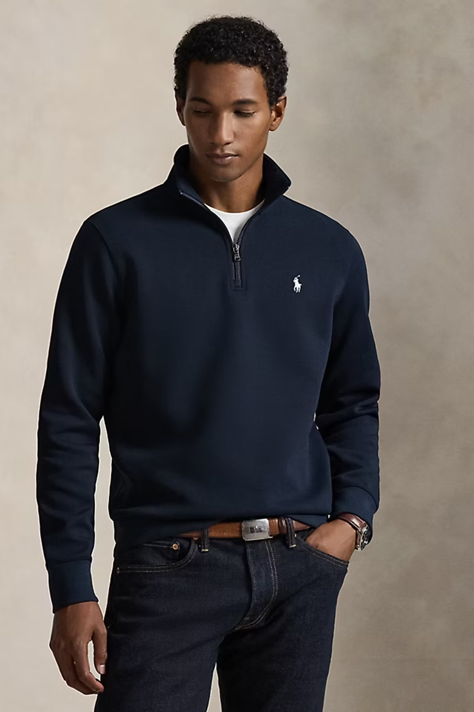 Heren sweater blauw