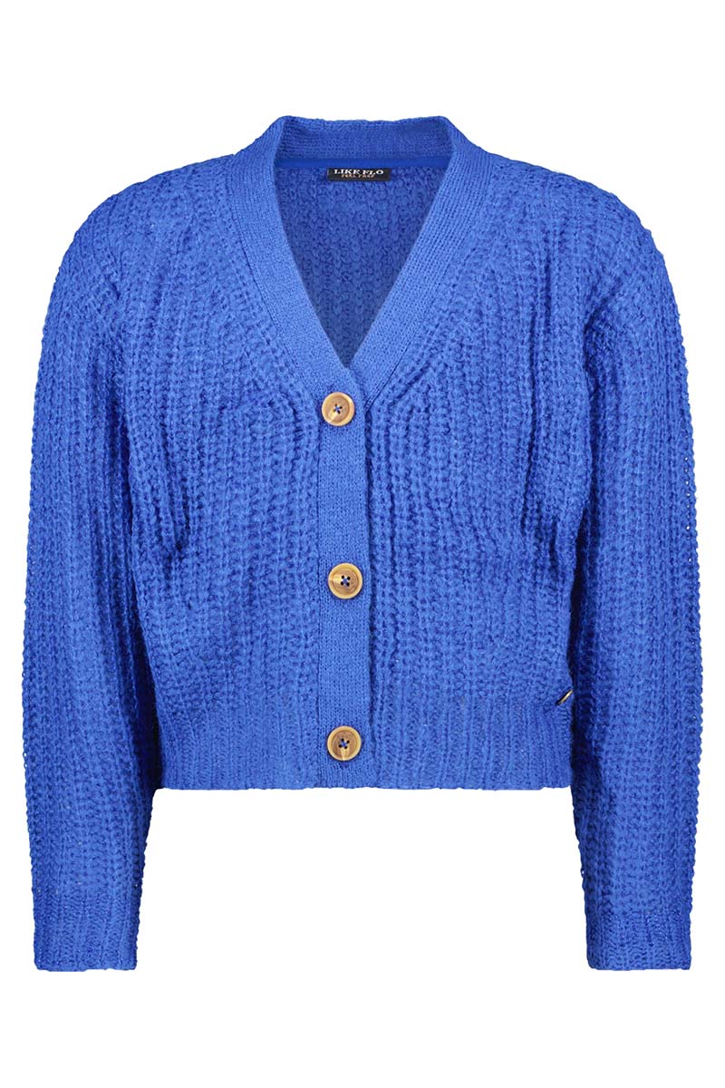 Mompelen afdrijven eiwit Like Flo Meisjes vest Blauw-1 Voorwinden