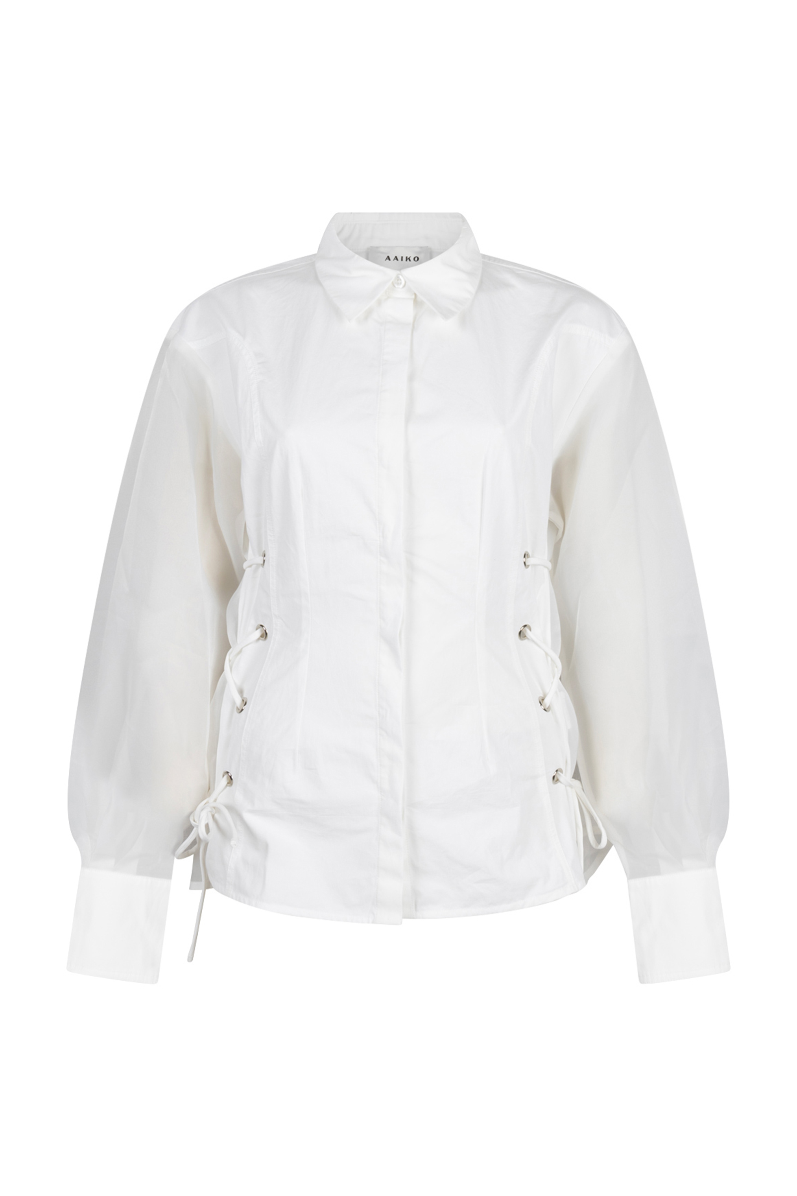 Dames blouse lange mouw wit