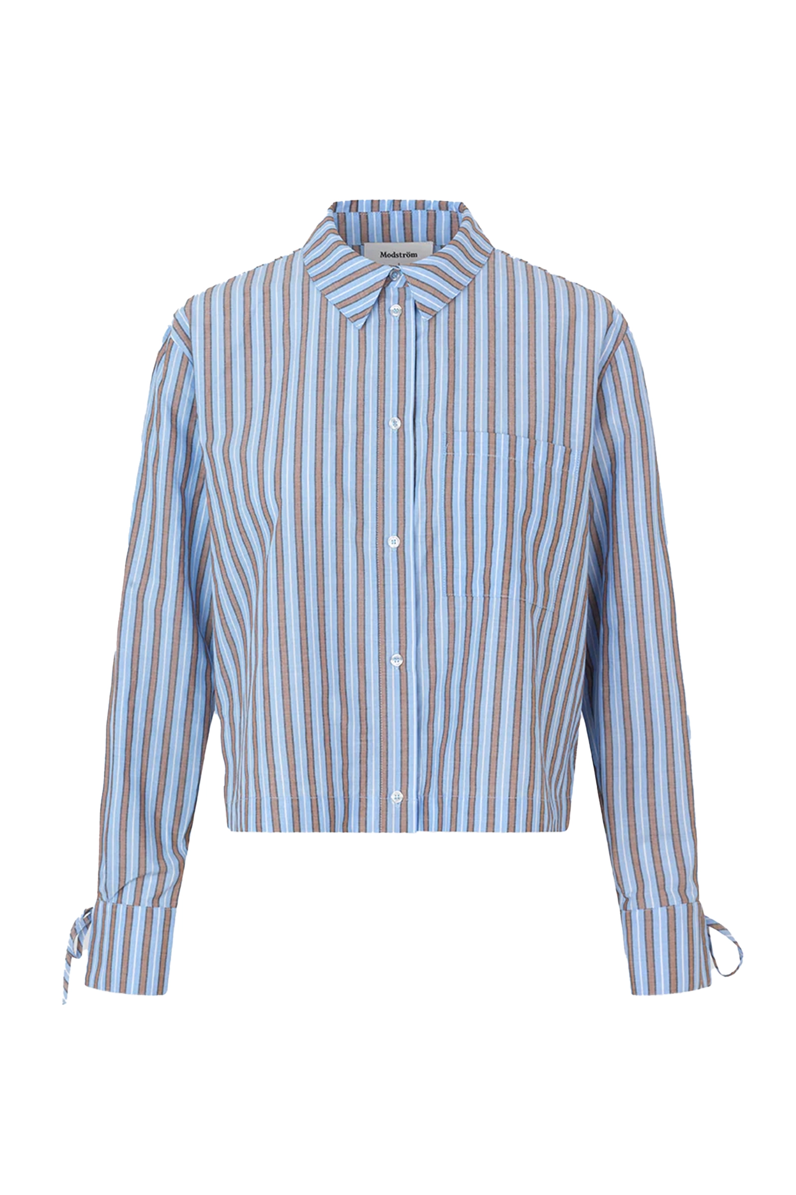Dames blouse lange mouw blauw