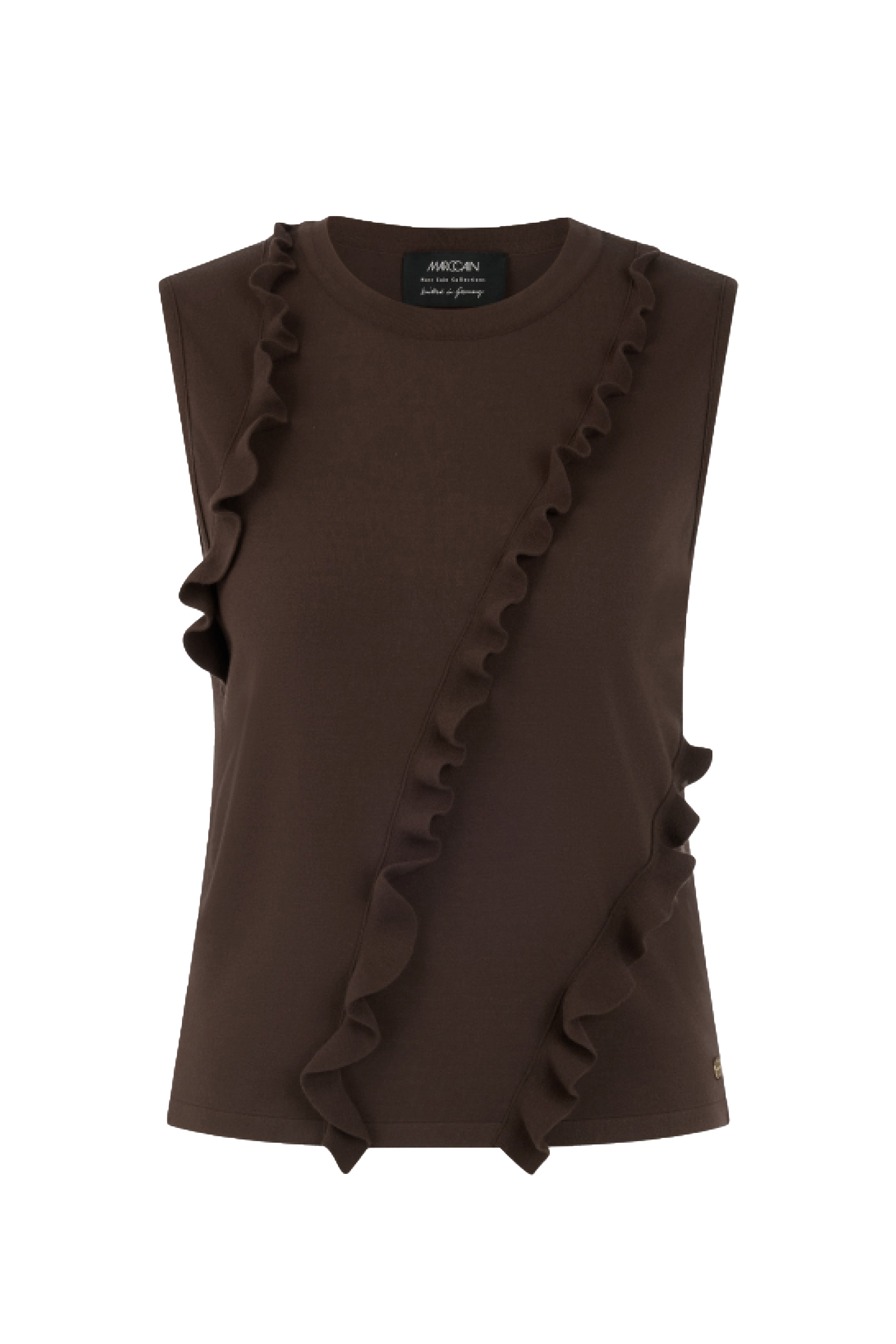 Dames top bruin