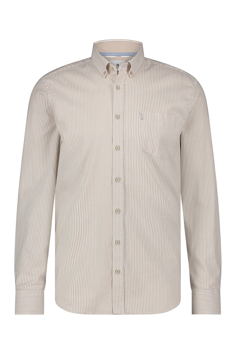 Heren overhemd lm casual ecru