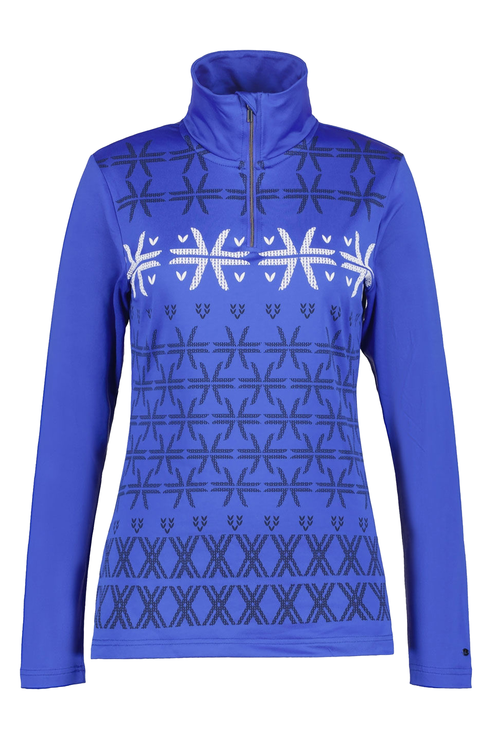 Wintersport dames pully+rits blauw