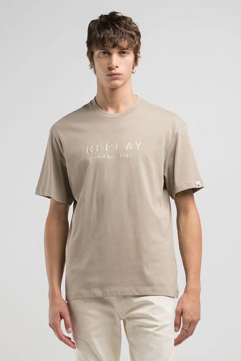 Heren t-shirt kortemouw bruin