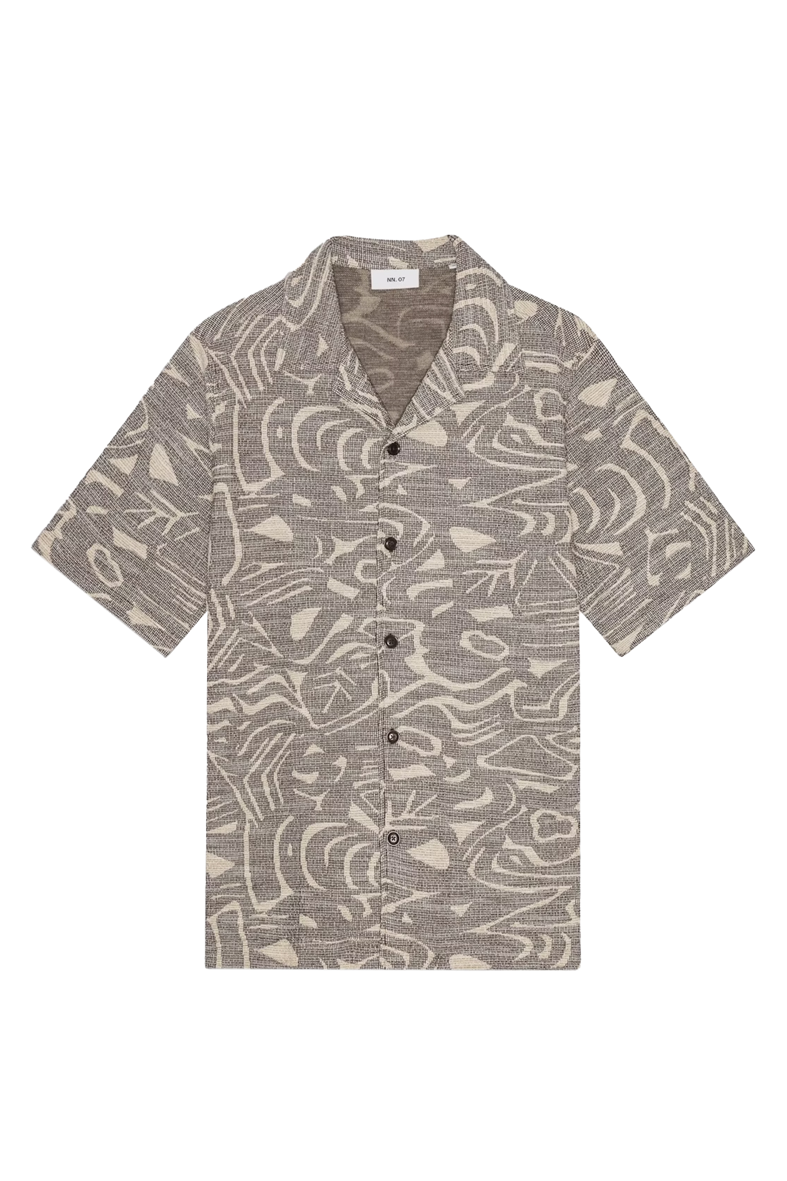 Heren overhemd km casual bruin