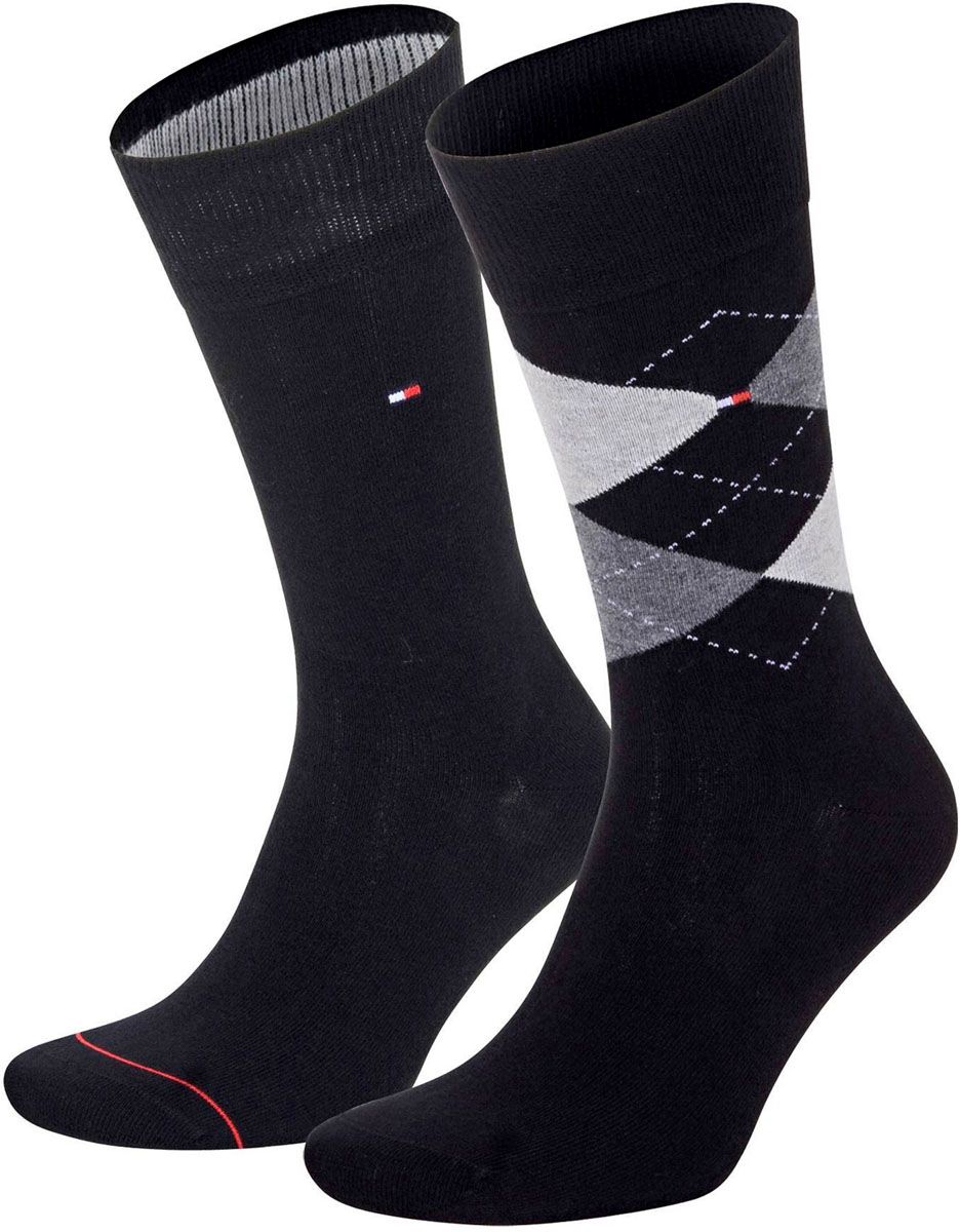 Tommy Hilfiger TH MEN SOCK CHECK 2P 00185710 Zwart-1 1