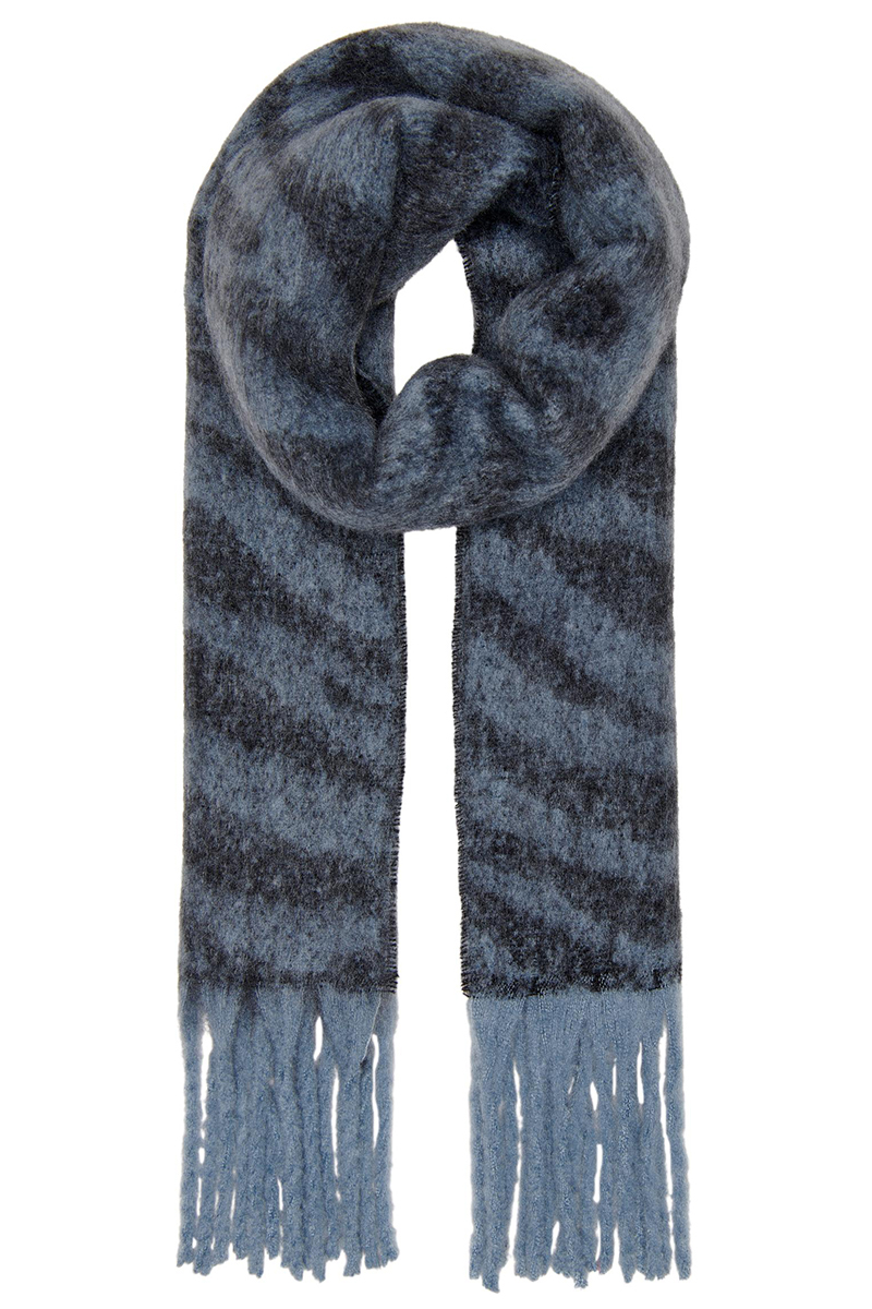 Only -ONLKRISTINA LIFE ZEBRA SCARF CC 276295001-Windward Blue/ZEBRA 1