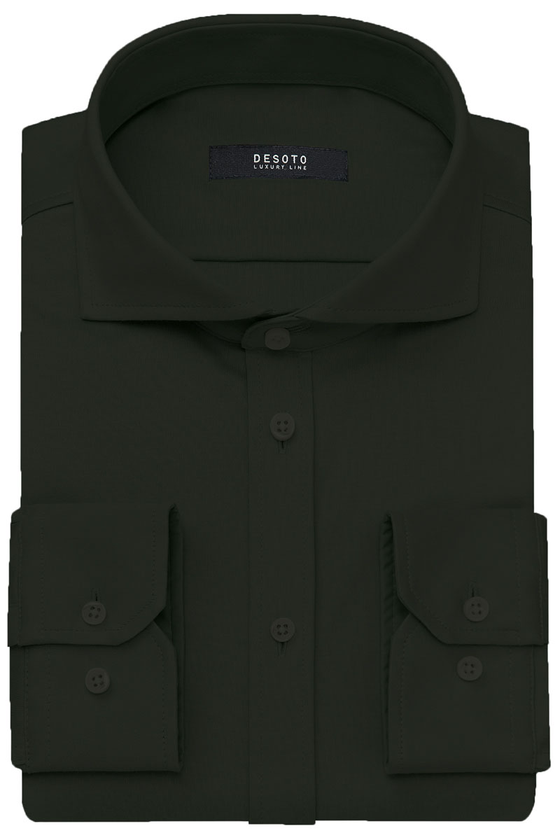 Desoto Luxury Heren overhemd lm dressual Groen-1 1