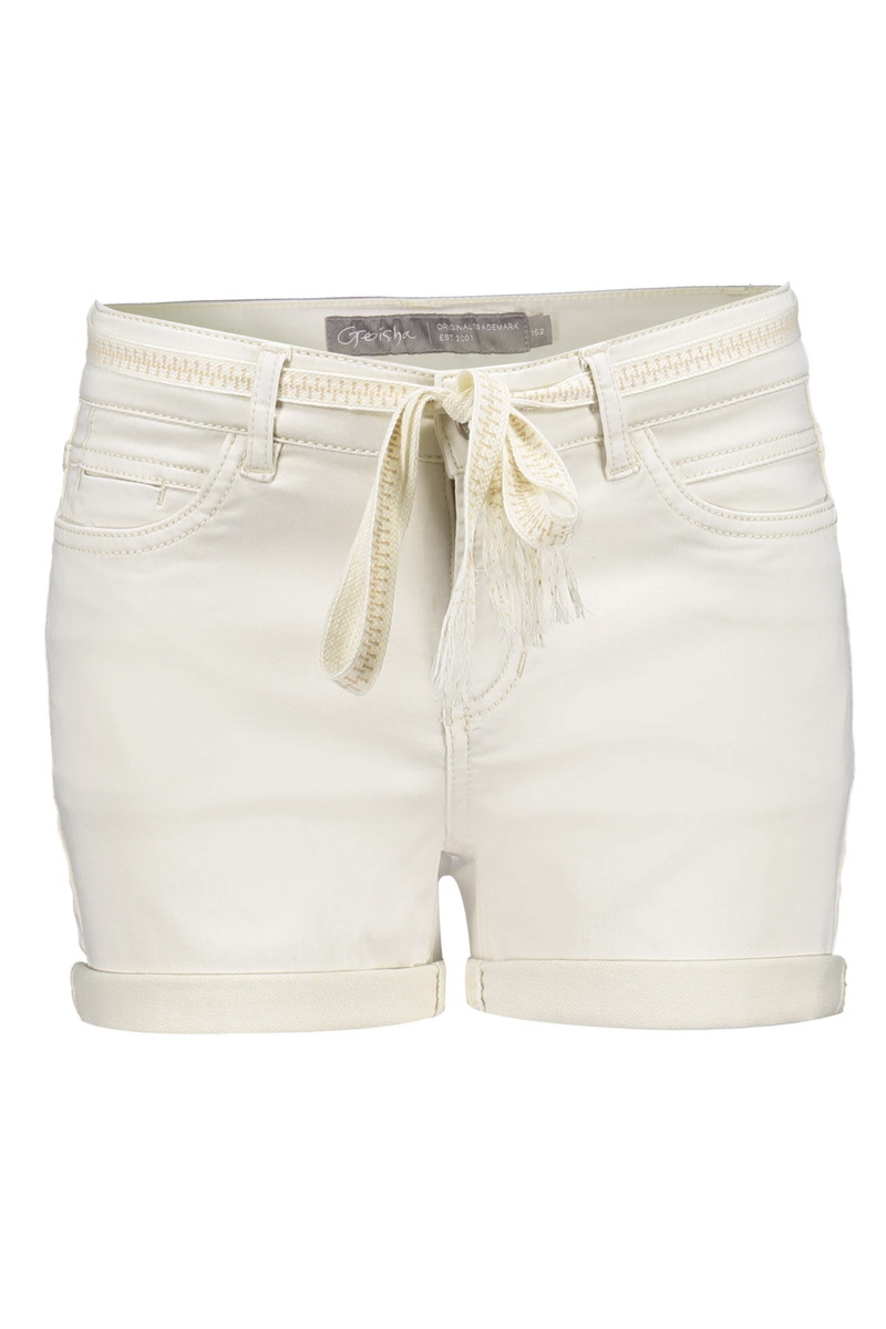 Meisjes short ecru