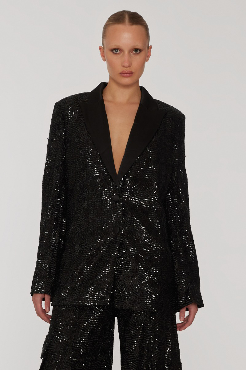 Dames blazer zwart