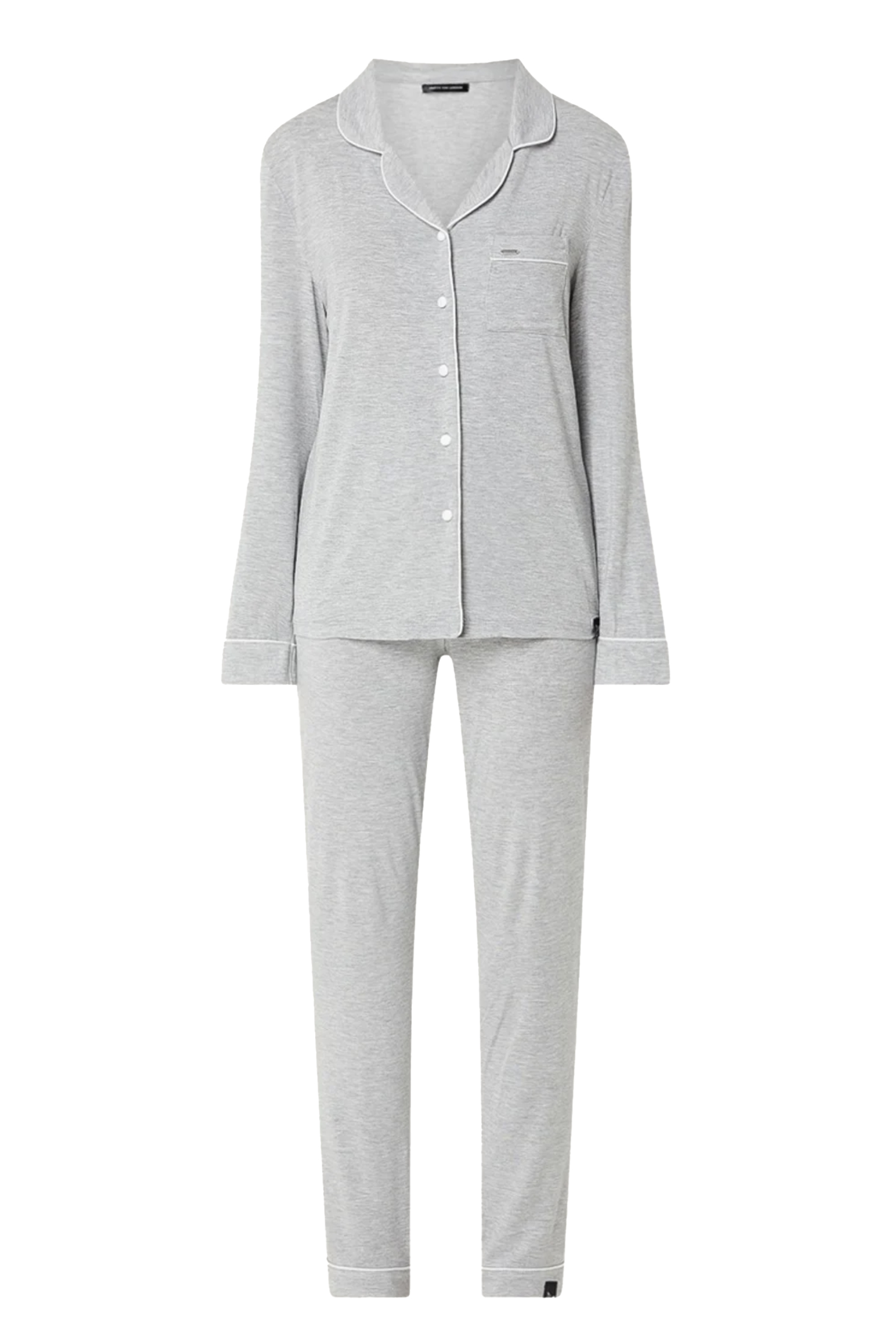 Nachtmode dames pyjama grijs