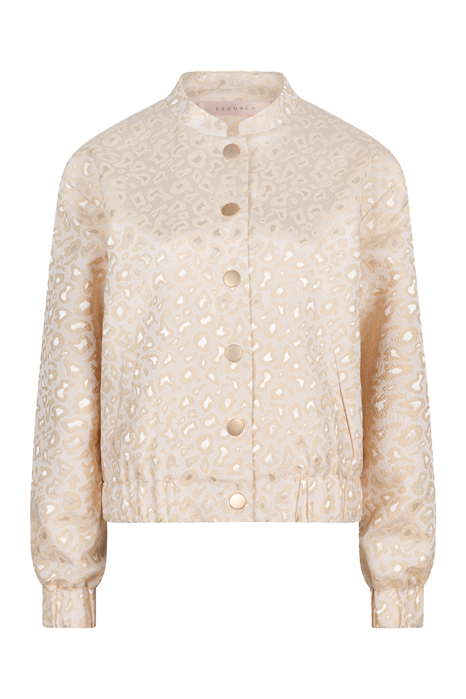 Esqualo Jacket bomber fancy jacquard Ecru-1 1