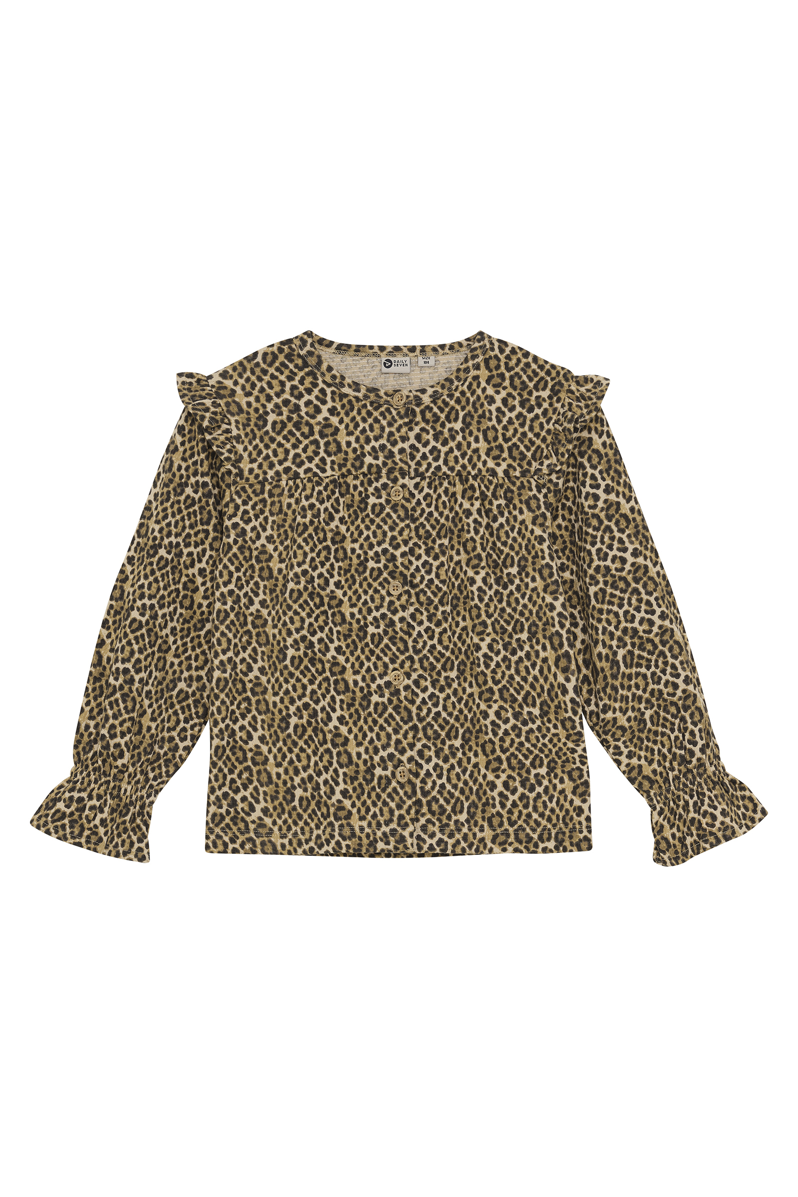 Meisjes t-shirt lange mouw bruin