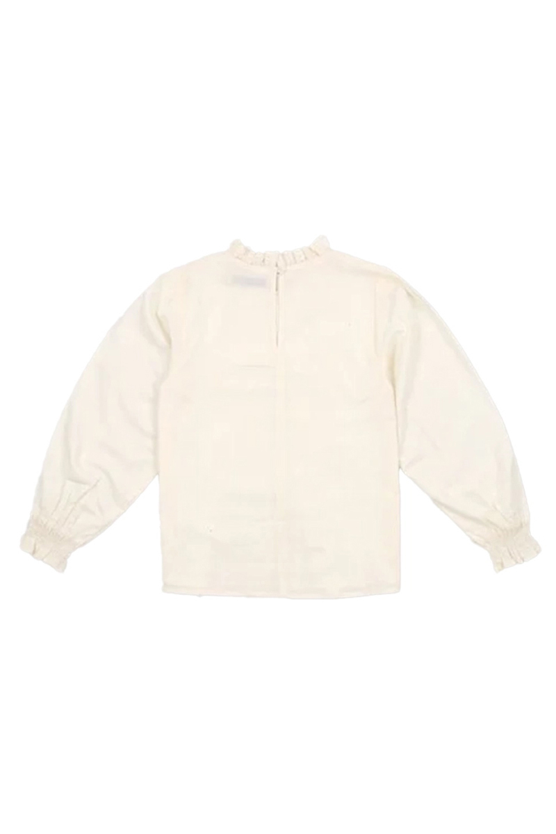 Meisjes blouse lange mouw ecru