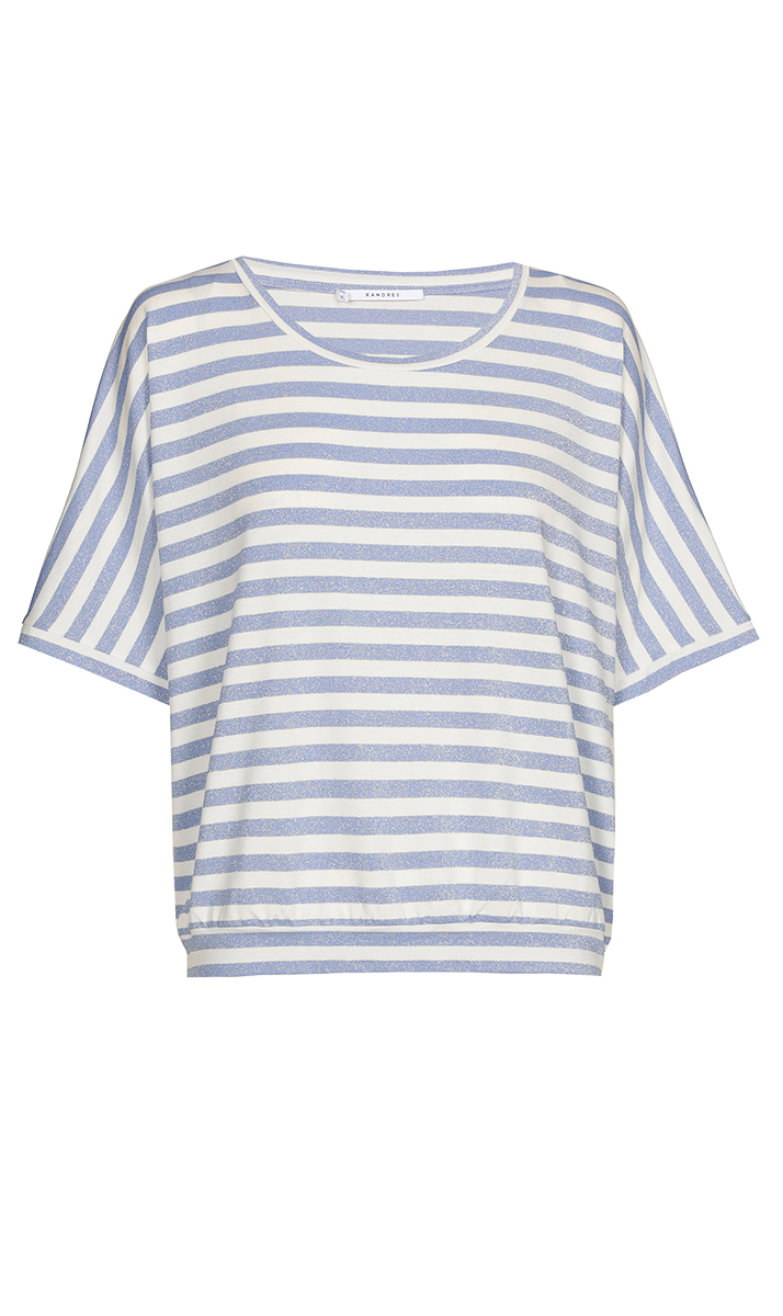 Dames t-shirt korte mouw blauw
