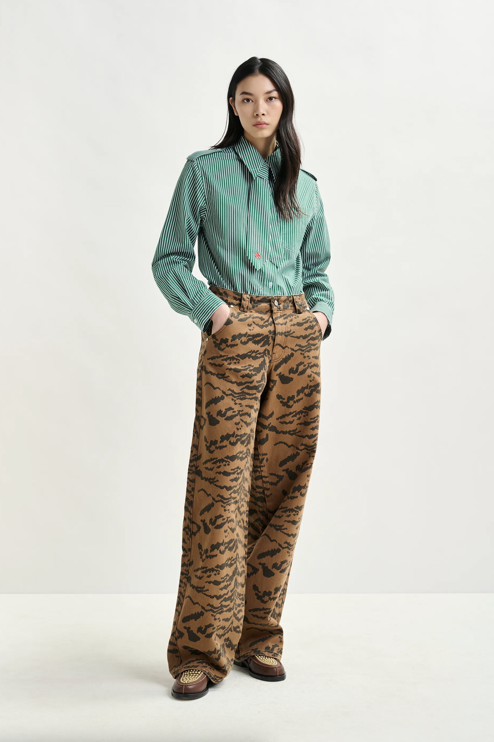 Dames broek bruin