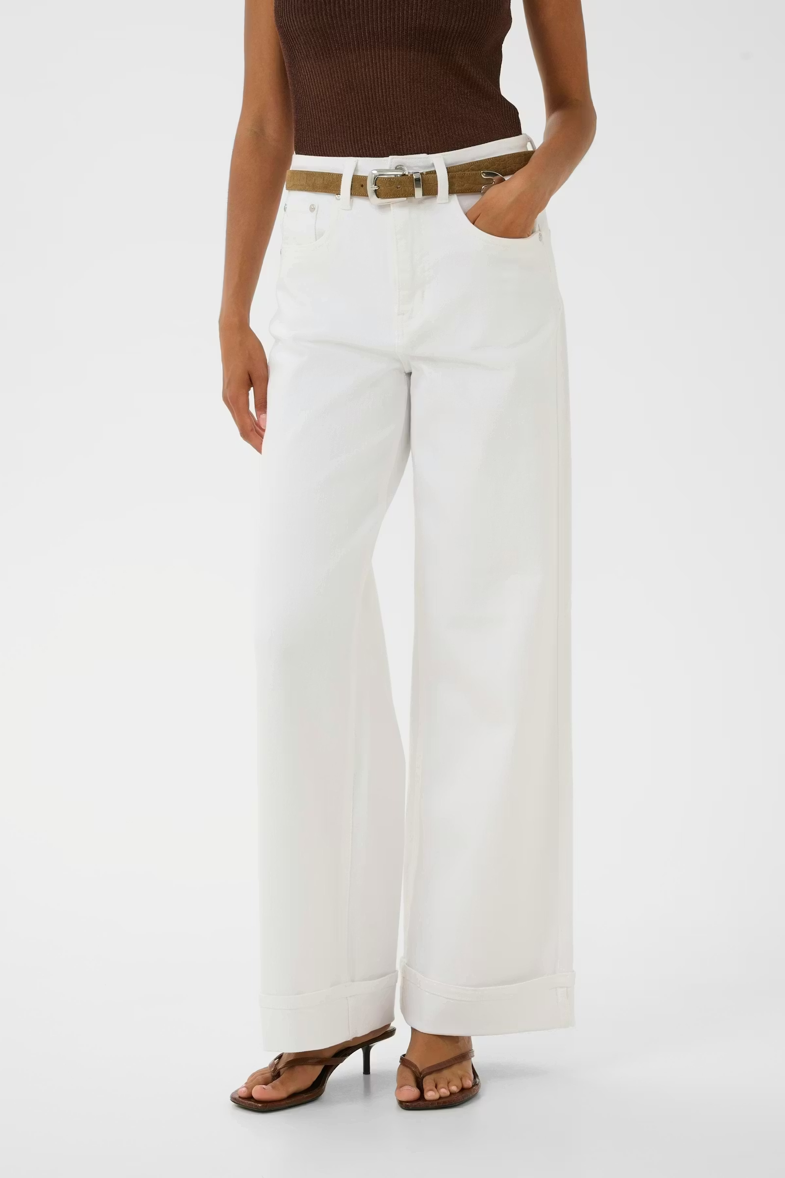Dames broek ecru
