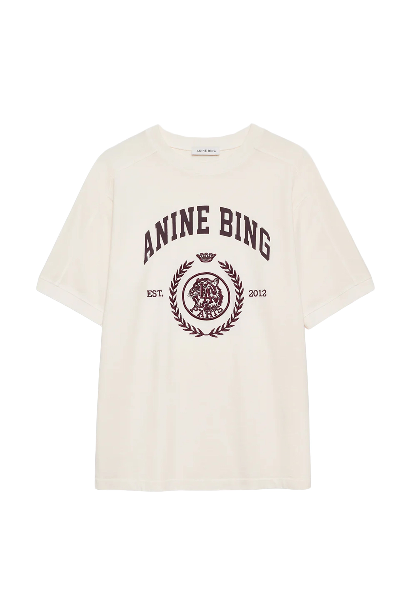 Dames t-shirt korte mouw ecru