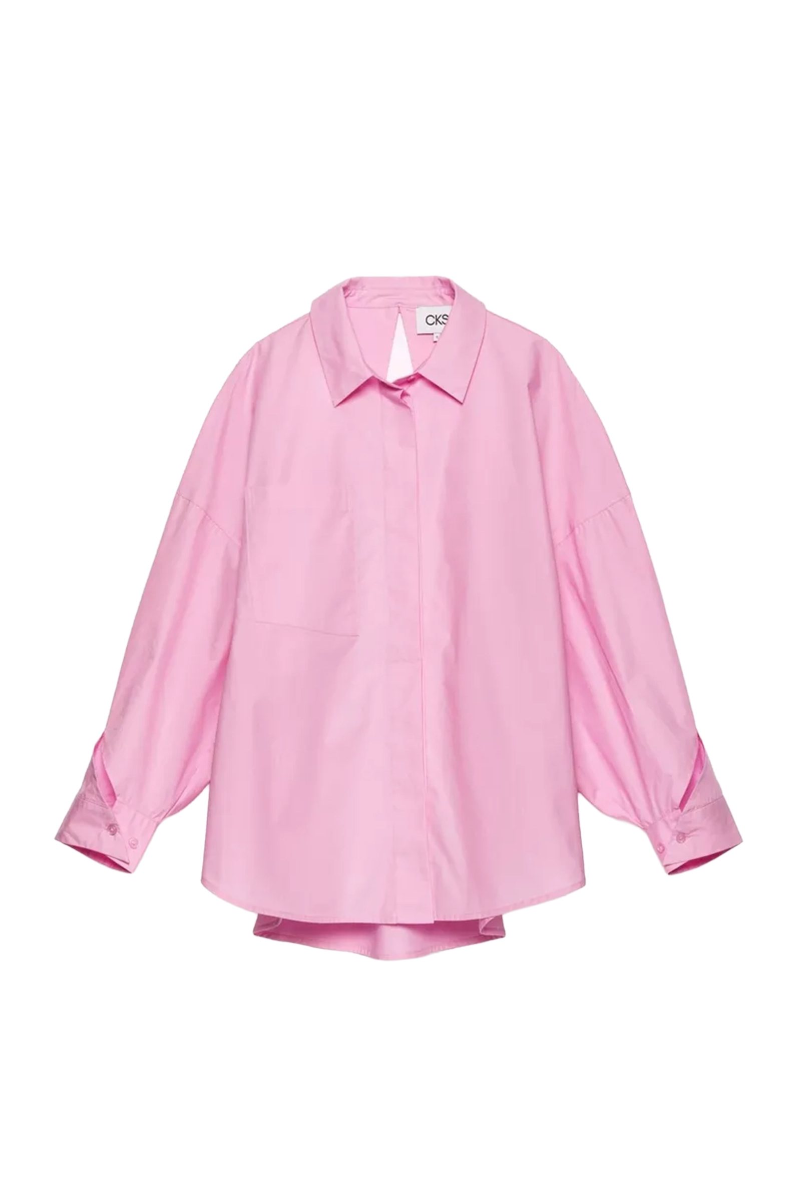 Dames blouse korte mouw rose