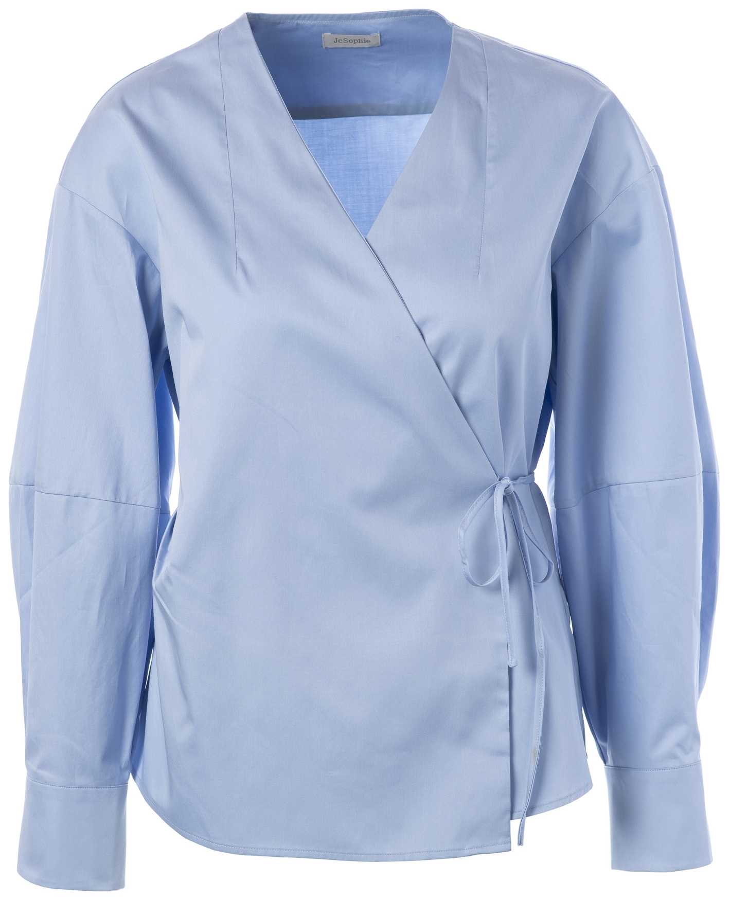 Dames blouse lange mouw blauw