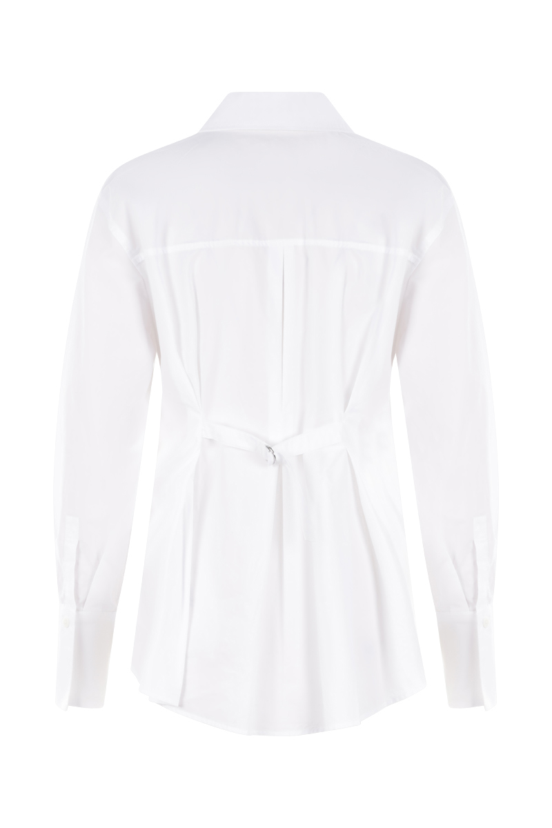 Dames blouse lange mouw wit