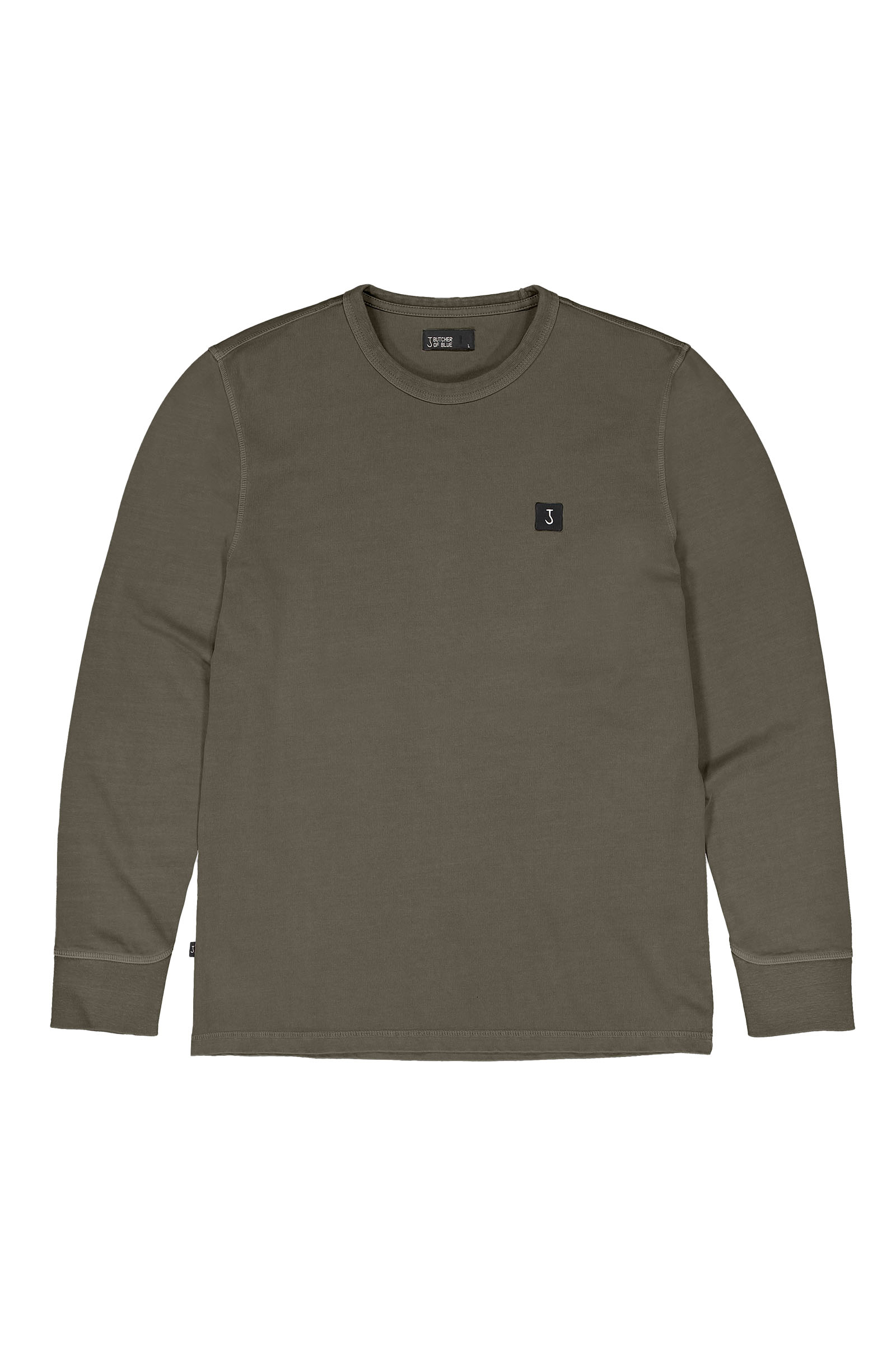 Heren t-shirt lange mouw bruin
