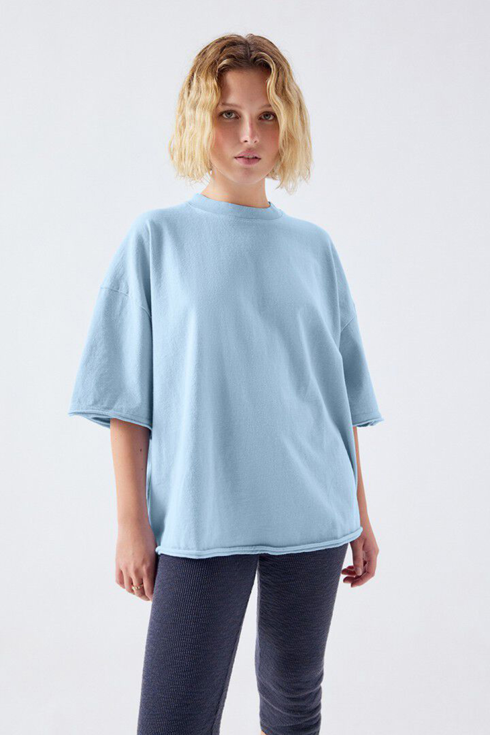 Dames t-shirt korte mouw blauw