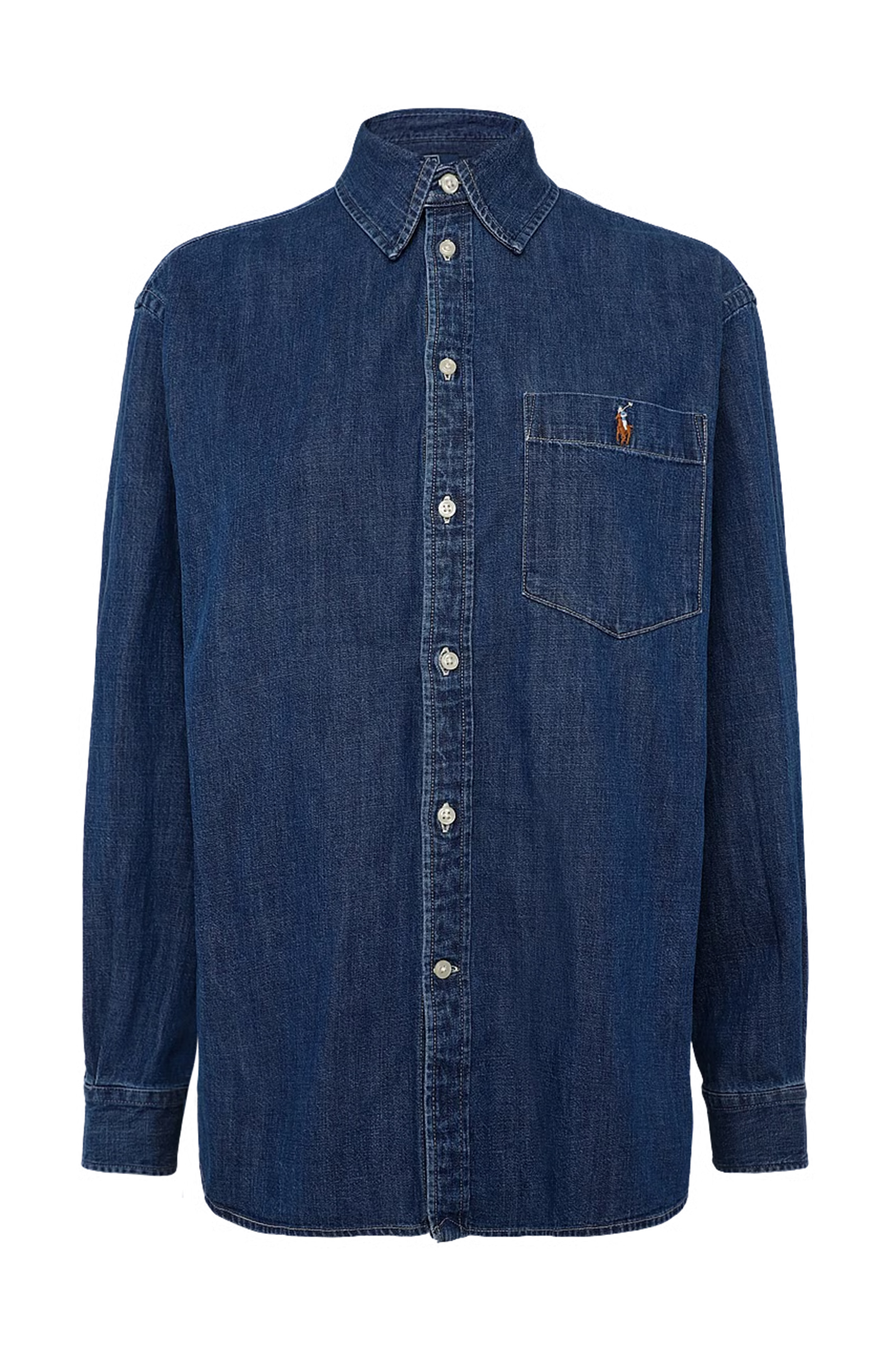 Dames blouse lange mouw blauw