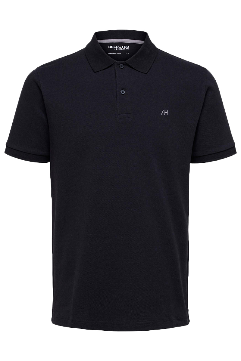 Selected SLHDANTE SS POLO NOOS Zwart-1 1