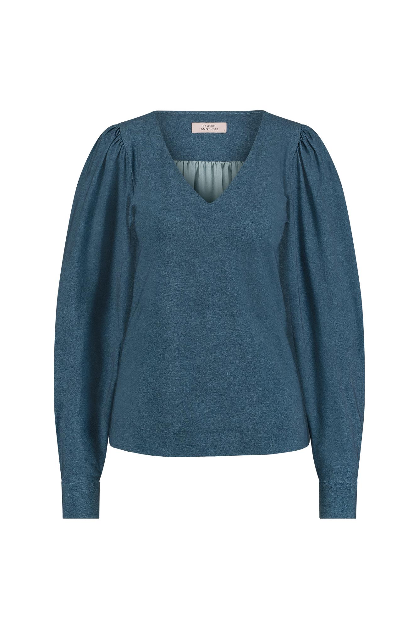 Studio Anneloes Les denim top Blauw-1 1