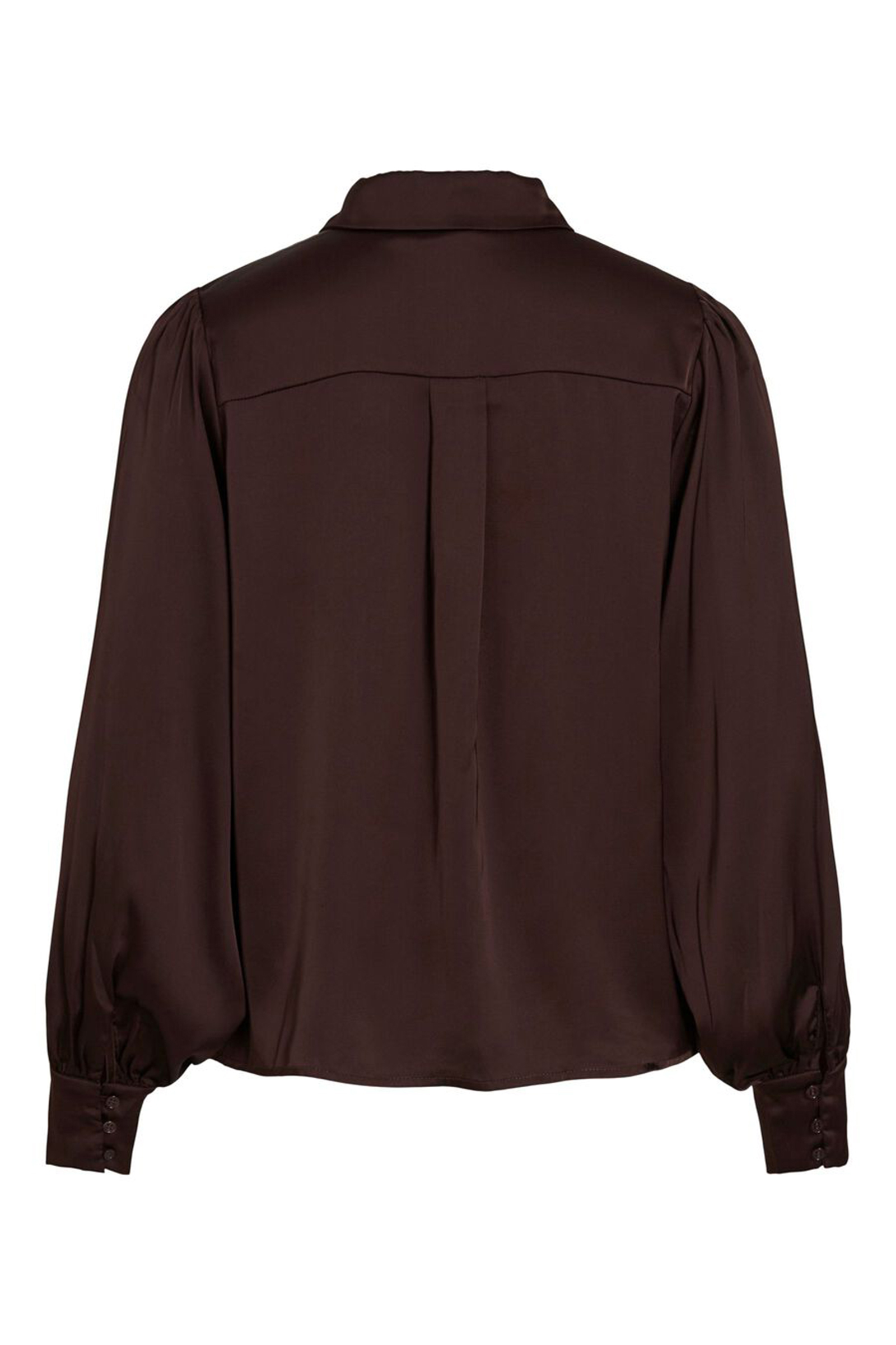 Dames blouse lange mouw bruin